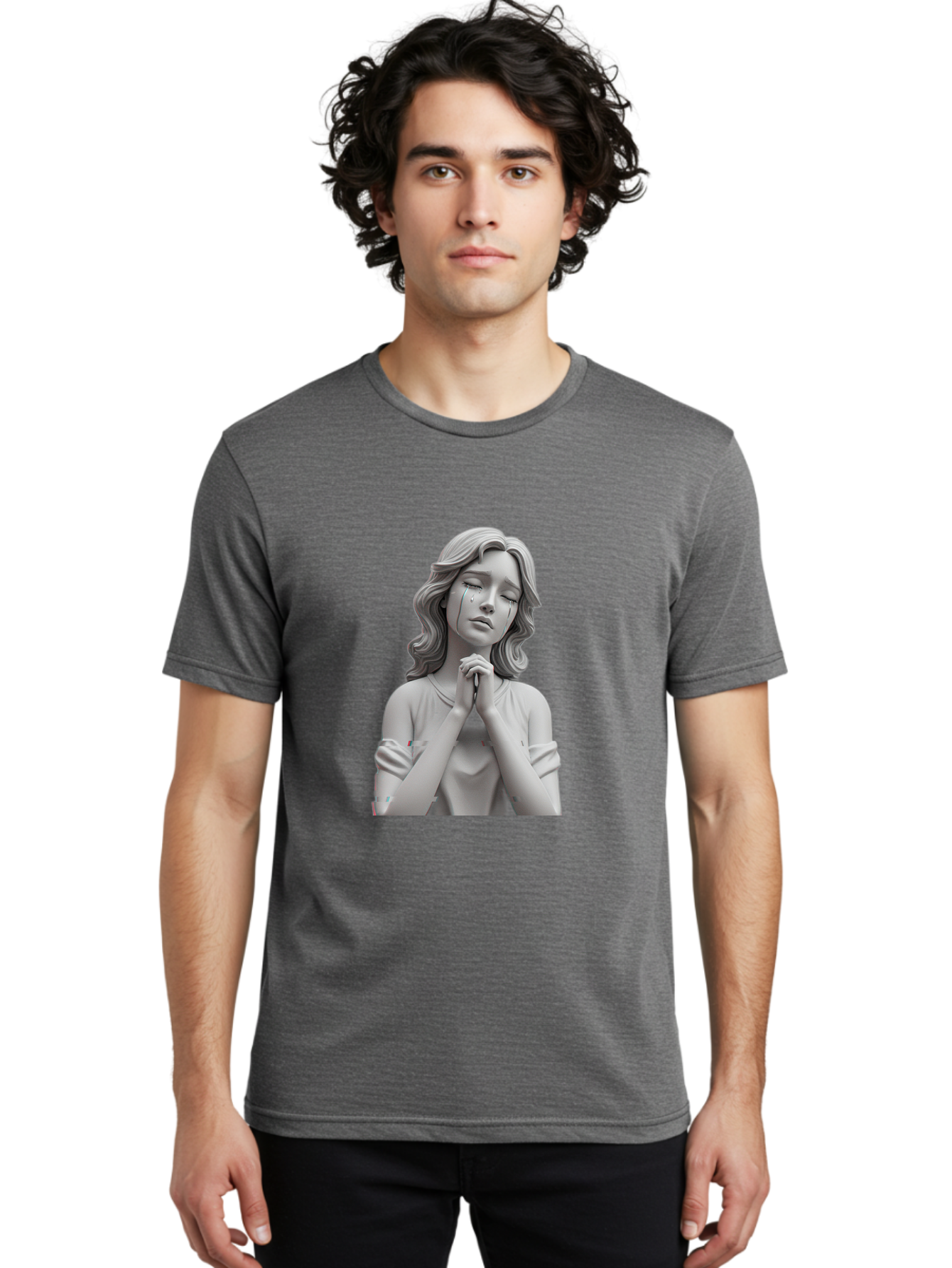 Crying-Lady-Statue Men'S Graphic Tee, 100% Cotton, Comfortable Casual Summer Wear, Machine Washable, Vintage Camera, Old Camera, Antique Camera, Black Camera, Classic Photography, Photography Equipment, Nostalgic Device, Film Camera, Bam160