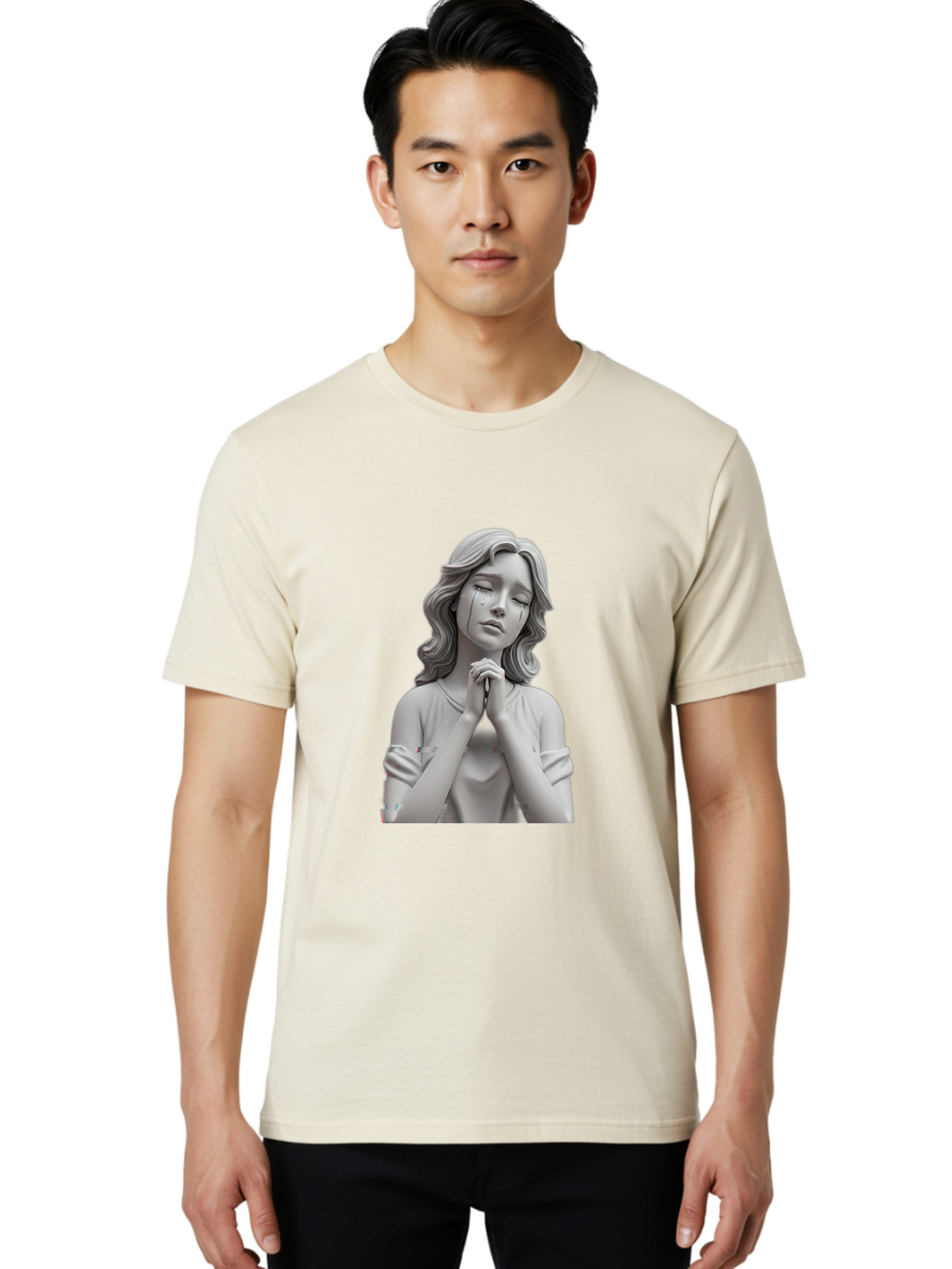 Crying-Lady-Statue Men'S Graphic Tee, 100% Cotton, Comfortable Casual Summer Wear, Machine Washable, Vintage Camera, Old Camera, Antique Camera, Black Camera, Classic Photography, Photography Equipment, Nostalgic Device, Film Camera, Bam160
