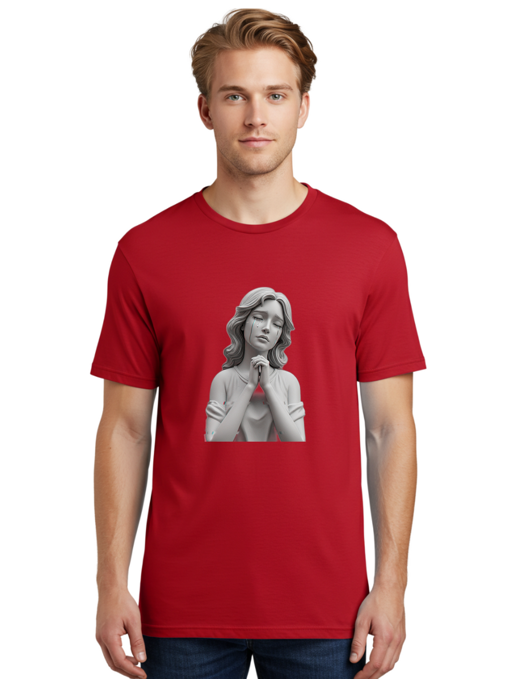 Crying-Lady-Statue Men'S Graphic Tee, 100% Cotton, Comfortable Casual Summer Wear, Machine Washable, Vintage Camera, Old Camera, Antique Camera, Black Camera, Classic Photography, Photography Equipment, Nostalgic Device, Film Camera, Bam160