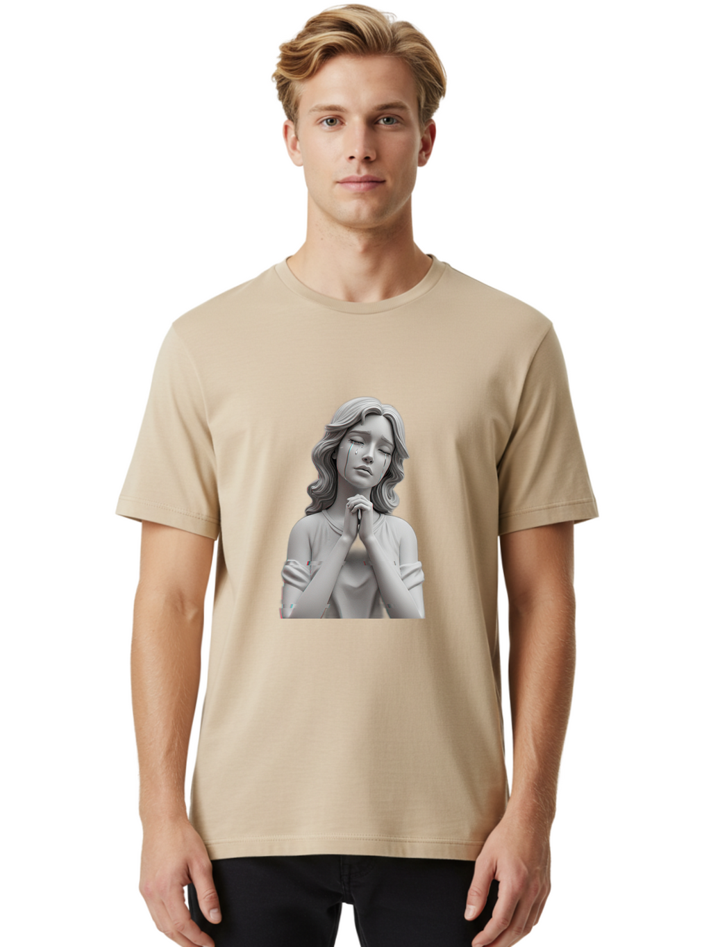 Crying-Lady-Statue Men'S Graphic Tee, 100% Cotton, Comfortable Casual Summer Wear, Machine Washable, Vintage Camera, Old Camera, Antique Camera, Black Camera, Classic Photography, Photography Equipment, Nostalgic Device, Film Camera, Bam160