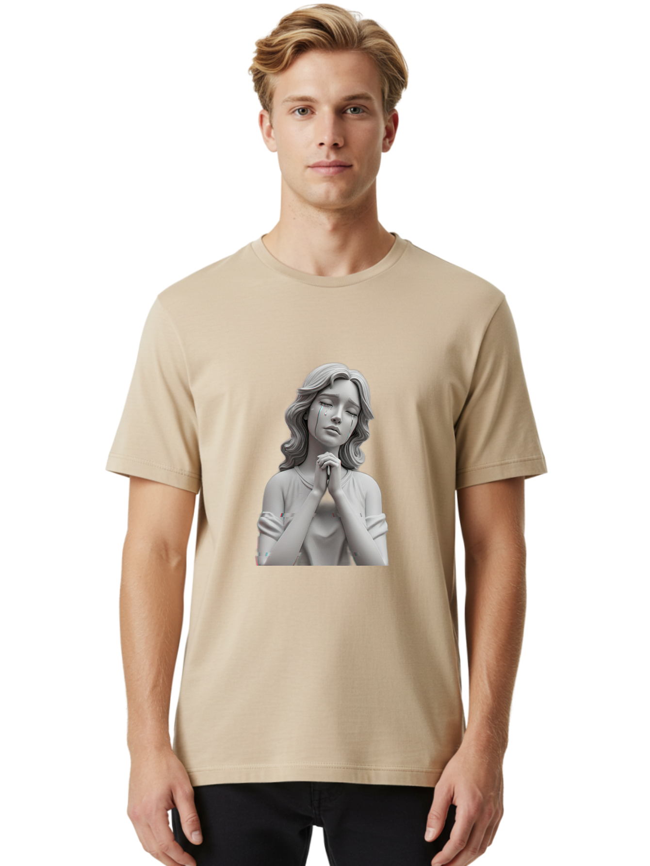 Crying-Lady-Statue Men'S Graphic Tee, 100% Cotton, Comfortable Casual Summer Wear, Machine Washable, Vintage Camera, Old Camera, Antique Camera, Black Camera, Classic Photography, Photography Equipment, Nostalgic Device, Film Camera, Bam160
