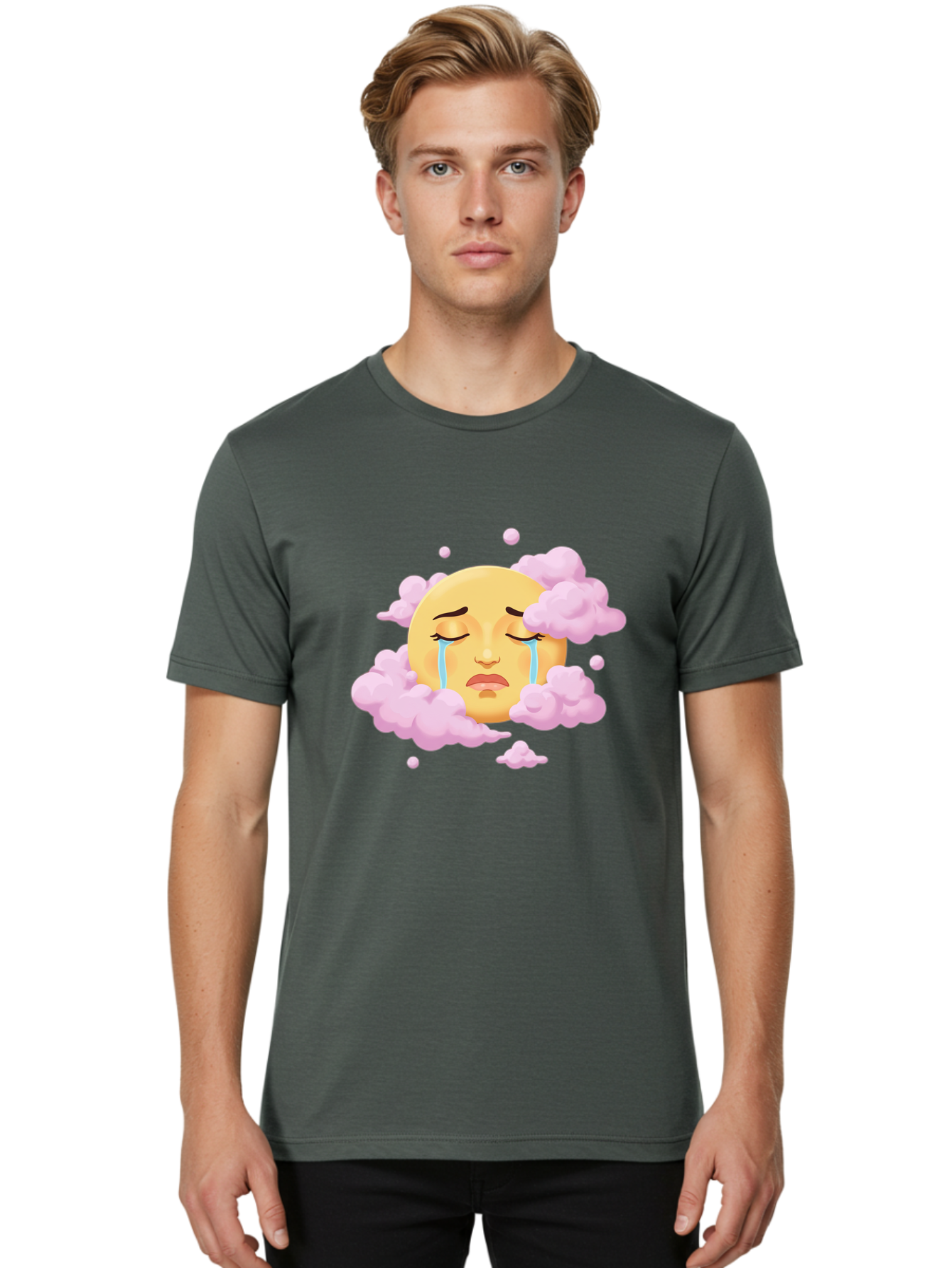 Crying-Moon-Face Men'S Graphic Tee, 100% Cotton, Comfortable Casual Summer Wear, Machine Washable, Vintage Camera, Old Camera, Antique Camera, Black Camera, Classic Photography, Photography Equipment, Nostalgic Device, Film Camera, Camera Art Bam161