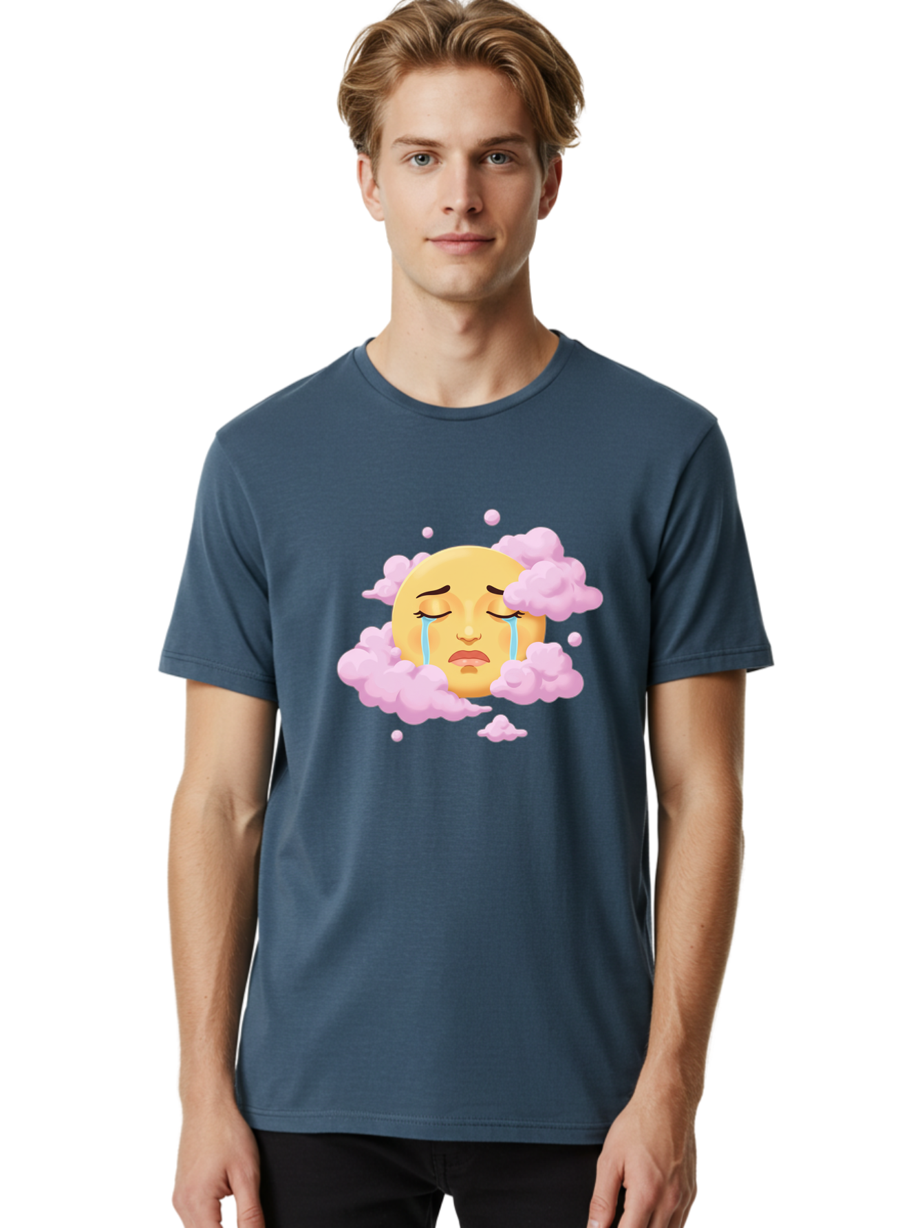 Crying-Moon-Face Men'S Graphic Tee, 100% Cotton, Comfortable Casual Summer Wear, Machine Washable, Vintage Camera, Old Camera, Antique Camera, Black Camera, Classic Photography, Photography Equipment, Nostalgic Device, Film Camera, Camera Art Bam161