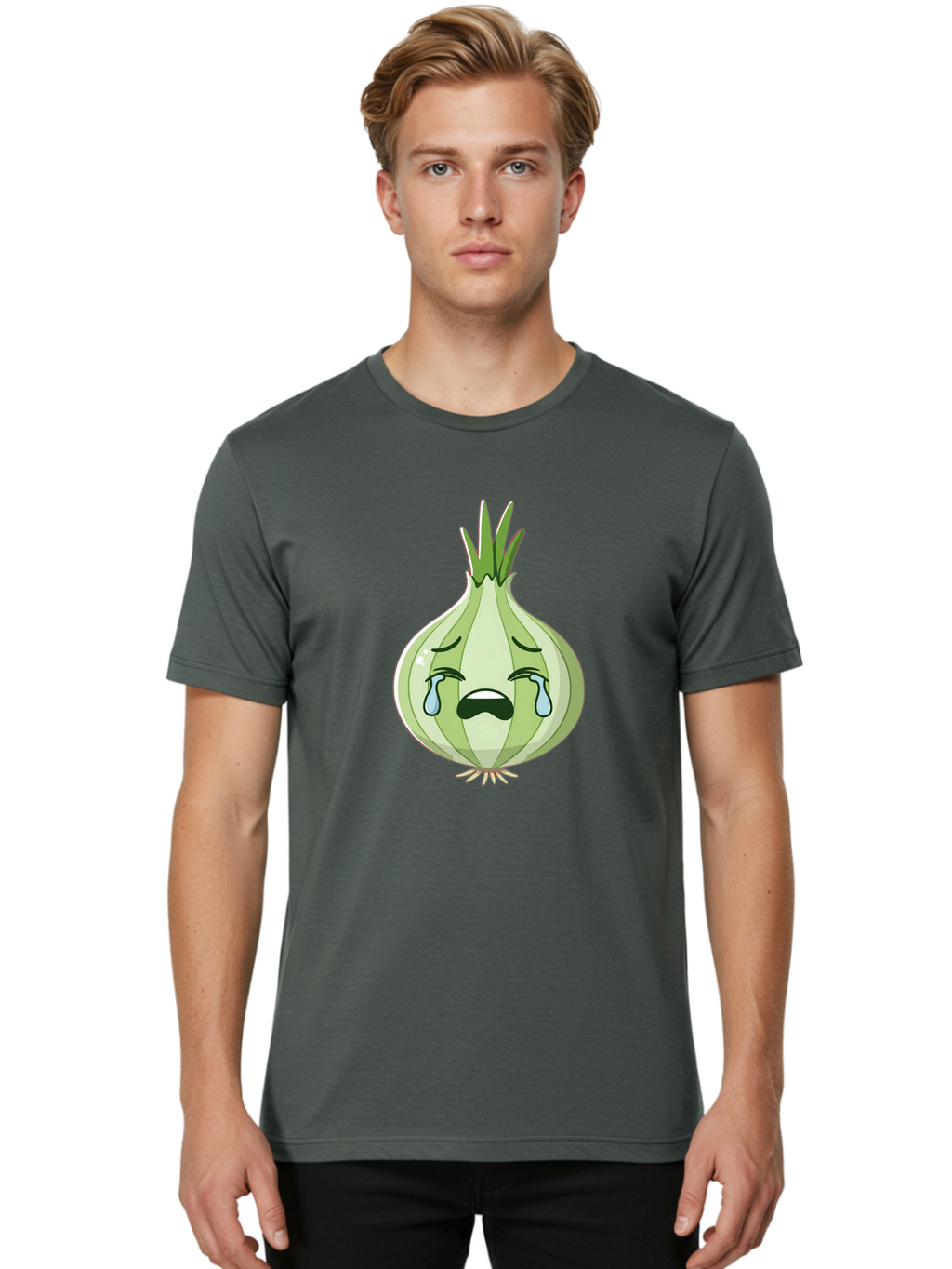 Crying-Onion-Emoji Men'S Graphic Tee, 100% Cotton, Comfortable Casual Summer Wear, Machine Washable, Vintage Camera, Old Camera, Antique Camera, Black Camera, Classic Photography, Photography Equipment, Nostalgic Device, Film Camera, Bam174