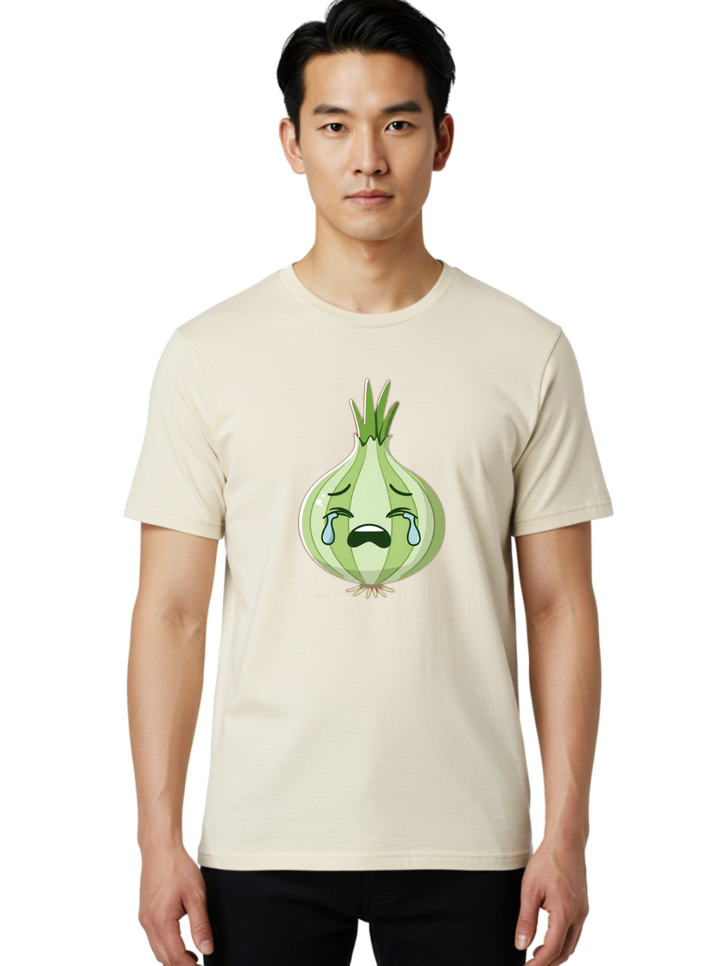 Crying-Onion-Emoji Men'S Graphic Tee, 100% Cotton, Comfortable Casual Summer Wear, Machine Washable, Vintage Camera, Old Camera, Antique Camera, Black Camera, Classic Photography, Photography Equipment, Nostalgic Device, Film Camera, Bam174