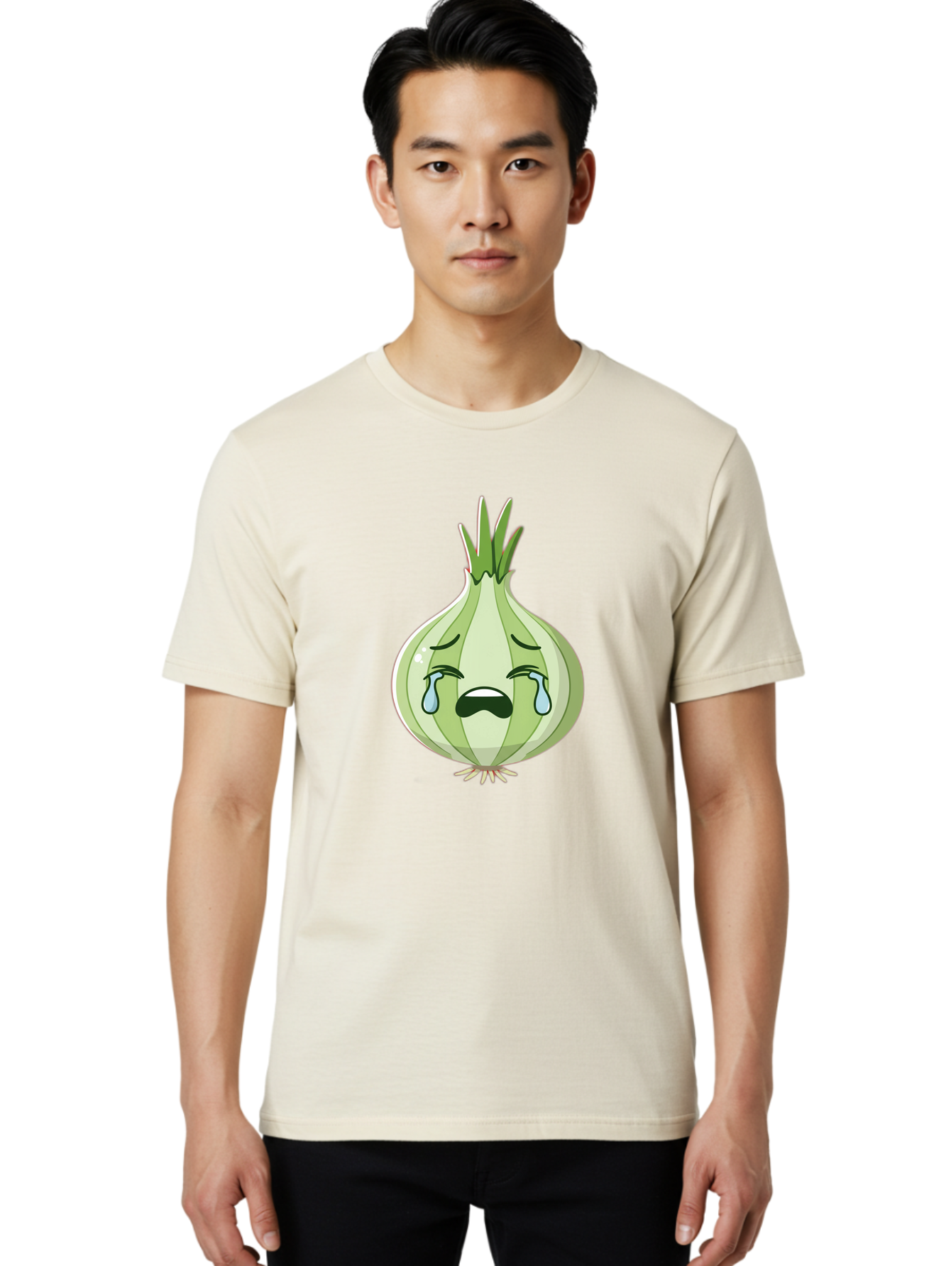 Crying-Onion-Emoji Men'S Graphic Tee, 100% Cotton, Comfortable Casual Summer Wear, Machine Washable, Vintage Camera, Old Camera, Antique Camera, Black Camera, Classic Photography, Photography Equipment, Nostalgic Device, Film Camera, Bam174
