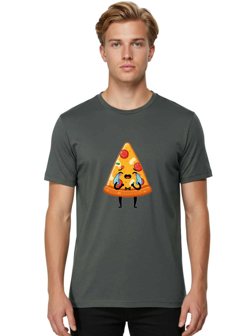 Crying-Pizza-Slice Men'S Graphic Tee, 100% Cotton, Comfortable Casual Summer Wear, Machine Washable, Vintage Camera, Old Camera, Antique Camera, Black Camera, Classic Photography, Photography Equipment, Nostalgic Device, Film Camera, Bam177