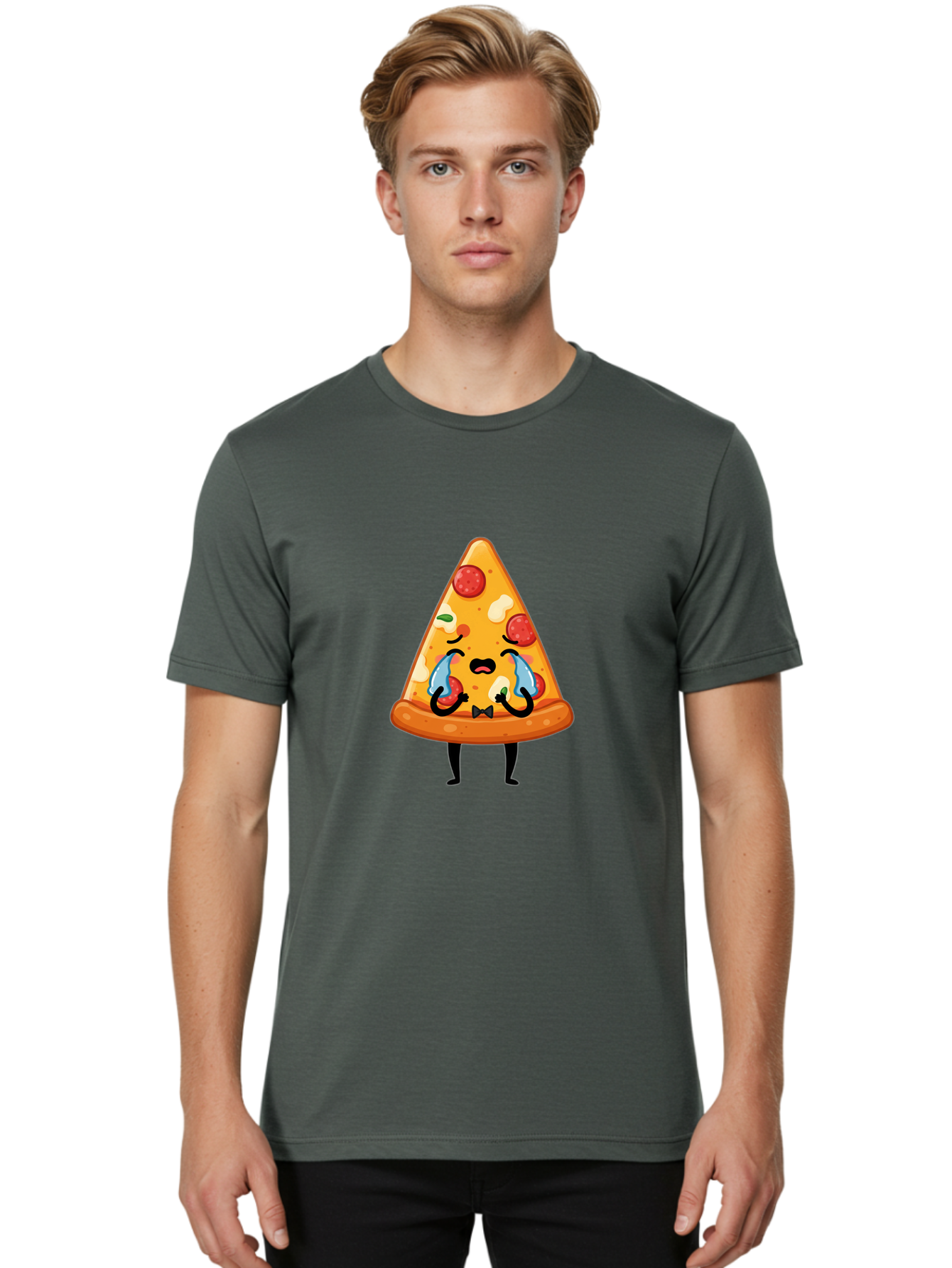 Crying-Pizza-Slice Men'S Graphic Tee, 100% Cotton, Comfortable Casual Summer Wear, Machine Washable, Vintage Camera, Old Camera, Antique Camera, Black Camera, Classic Photography, Photography Equipment, Nostalgic Device, Film Camera, Bam177