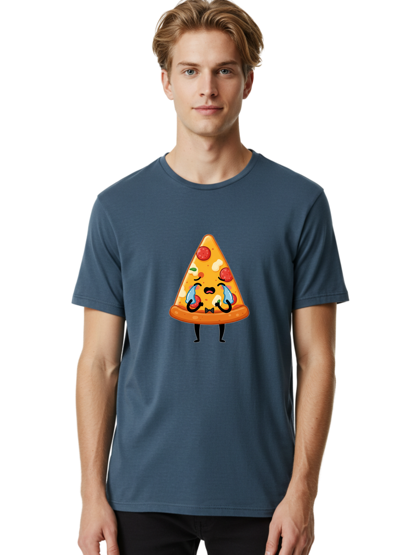 Crying-Pizza-Slice Men'S Graphic Tee, 100% Cotton, Comfortable Casual Summer Wear, Machine Washable, Vintage Camera, Old Camera, Antique Camera, Black Camera, Classic Photography, Photography Equipment, Nostalgic Device, Film Camera, Bam177