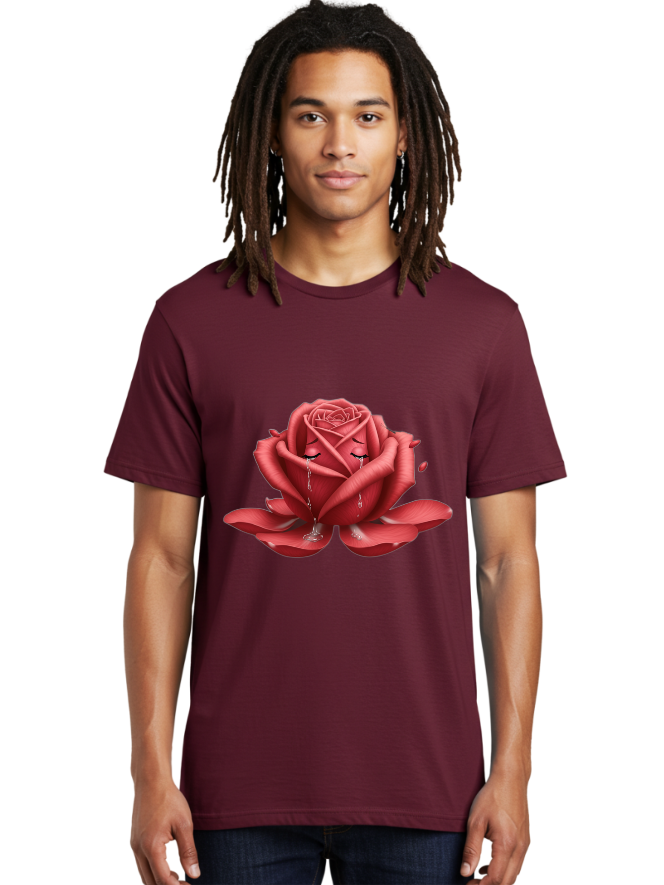 Crying-Rose-1 Men'S Graphic Tee, 100% Cotton, Comfortable Casual Summer Wear, Machine Washable, Vintage Camera, Old Camera, Antique Camera, Black Camera, Classic Photography, Photography Equipment, Nostalgic Device, Film Camera, Camera Art Bam178