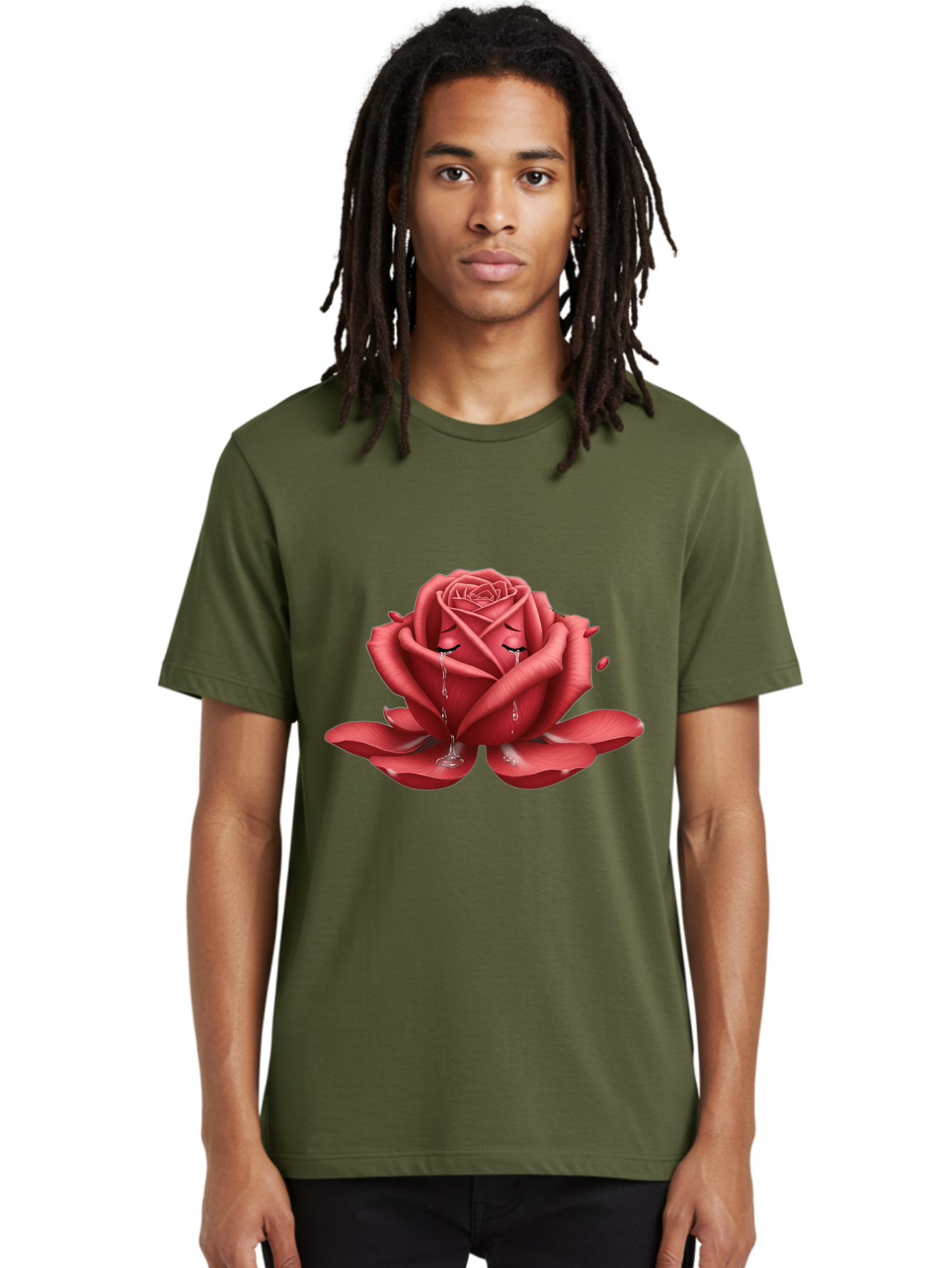 Crying-Rose-1 Men'S Graphic Tee, 100% Cotton, Comfortable Casual Summer Wear, Machine Washable, Vintage Camera, Old Camera, Antique Camera, Black Camera, Classic Photography, Photography Equipment, Nostalgic Device, Film Camera, Camera Art Bam178