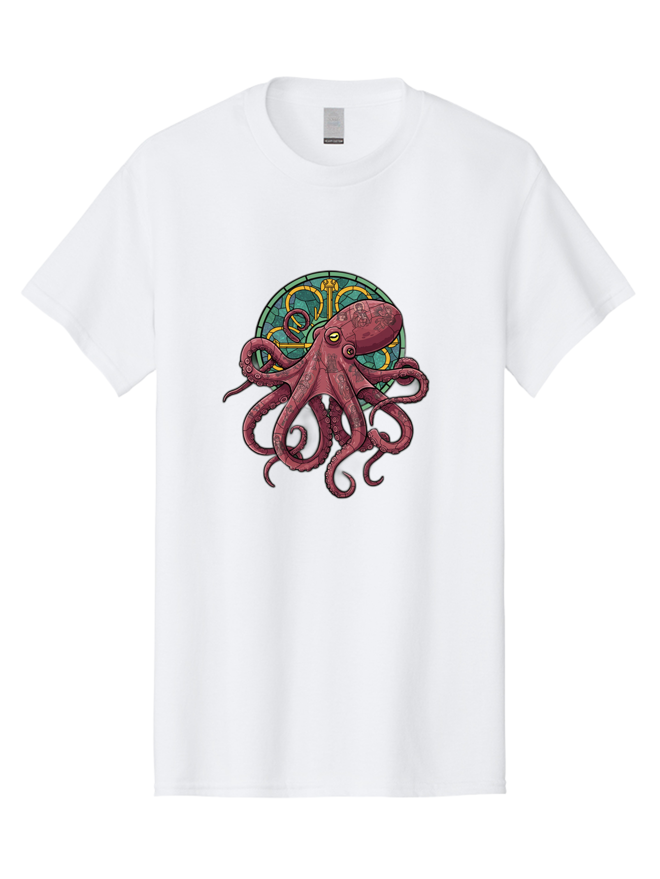 Cthulhu-Octopus Men'S Graphic Tee, 100% Cotton, Comfortable Casual Summer Wear, Machine Washable, Vintage Camera, Old Camera, Antique Camera, Black Camera, Classic Photography, Photography Equipment, Nostalgic Device, Film Camera, Camera Art Bam182