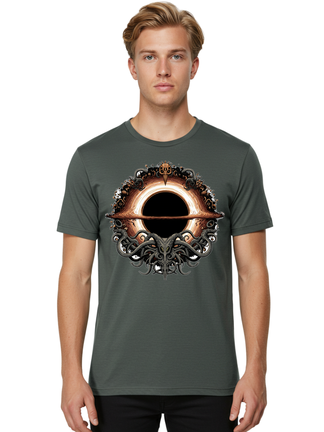 Cthulhu-Portal Men'S Graphic Tee, 100% Cotton, Comfortable Casual Summer Wear, Machine Washable, Vintage Camera, Old Camera, Antique Camera, Black Camera, Classic Photography, Photography Equipment, Nostalgic Device, Film Camera, Camera Art Bam183