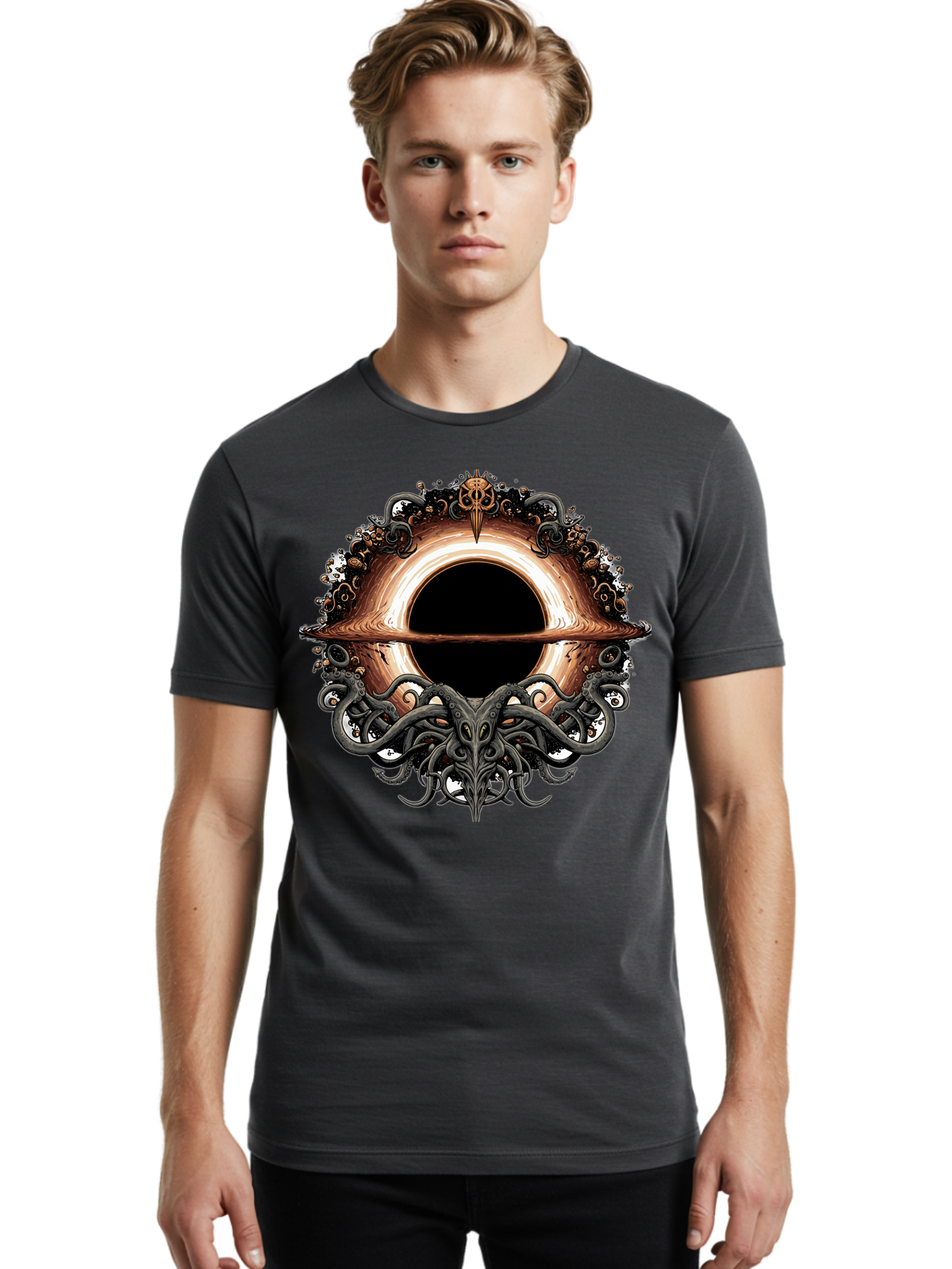 Cthulhu-Portal Men'S Graphic Tee, 100% Cotton, Comfortable Casual Summer Wear, Machine Washable, Vintage Camera, Old Camera, Antique Camera, Black Camera, Classic Photography, Photography Equipment, Nostalgic Device, Film Camera, Camera Art Bam183