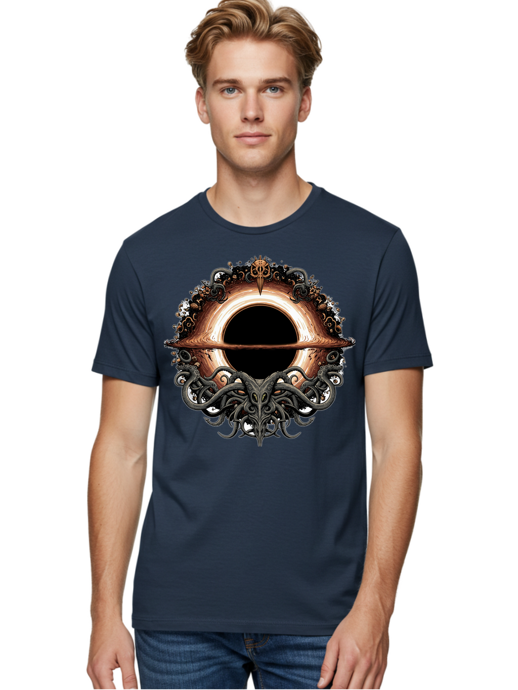 Cthulhu-Portal Men'S Graphic Tee, 100% Cotton, Comfortable Casual Summer Wear, Machine Washable, Vintage Camera, Old Camera, Antique Camera, Black Camera, Classic Photography, Photography Equipment, Nostalgic Device, Film Camera, Camera Art Bam183