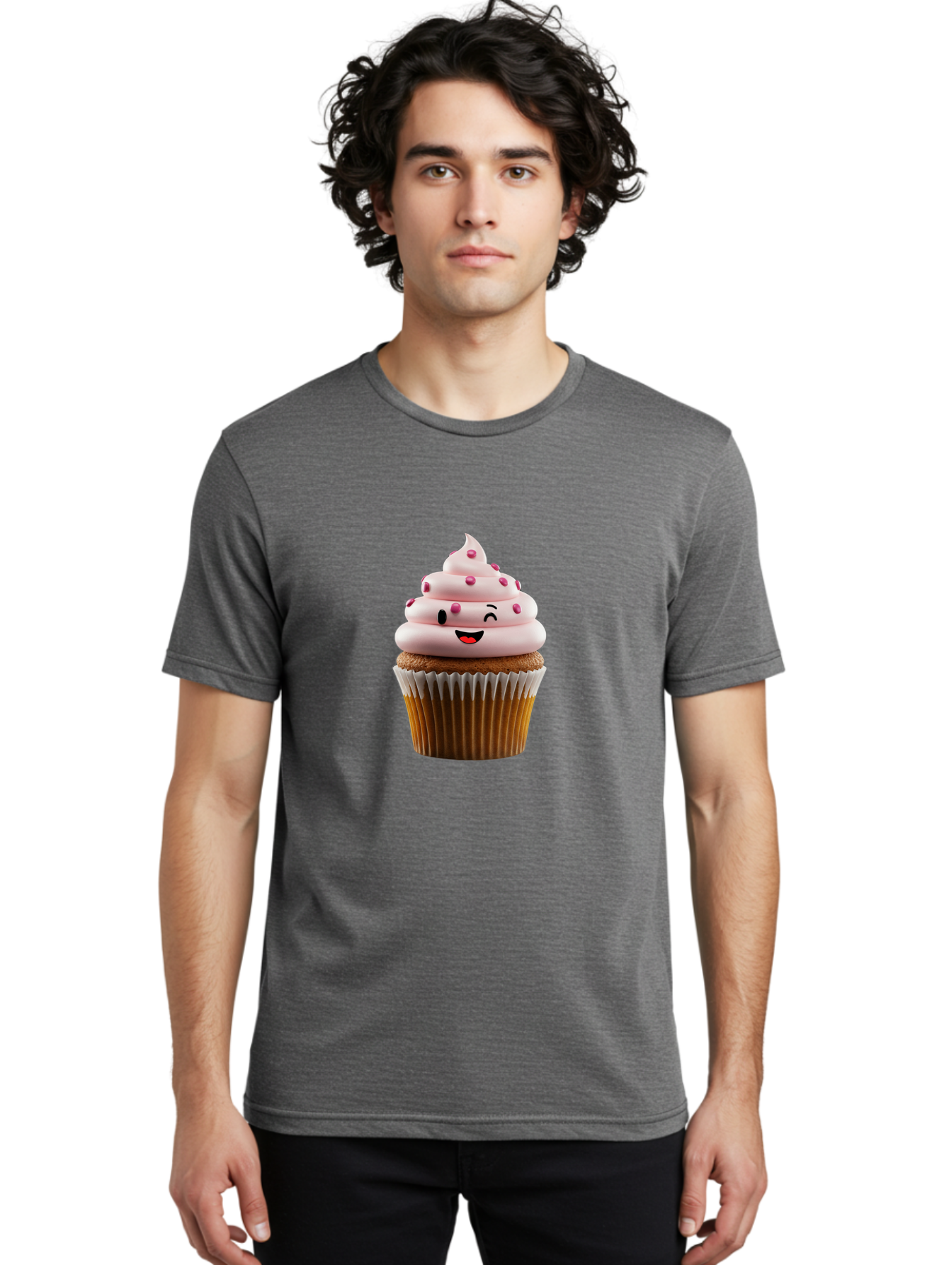 Cupcake-1 Men'S Graphic Tee, 100% Cotton, Comfortable Casual Summer Wear, Machine Washable, Vintage Camera, Old Camera, Antique Camera, Black Camera, Classic Photography, Photography Equipment, Nostalgic Device, Film Camera, Camera Art Bam186