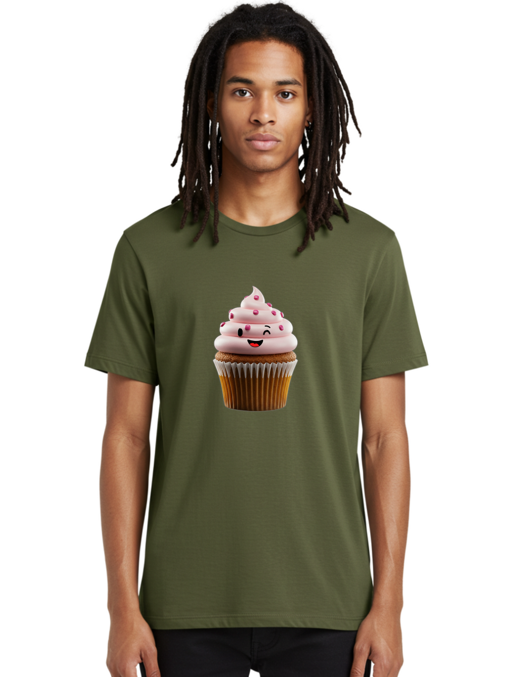 Cupcake-1 Men'S Graphic Tee, 100% Cotton, Comfortable Casual Summer Wear, Machine Washable, Vintage Camera, Old Camera, Antique Camera, Black Camera, Classic Photography, Photography Equipment, Nostalgic Device, Film Camera, Camera Art Bam186