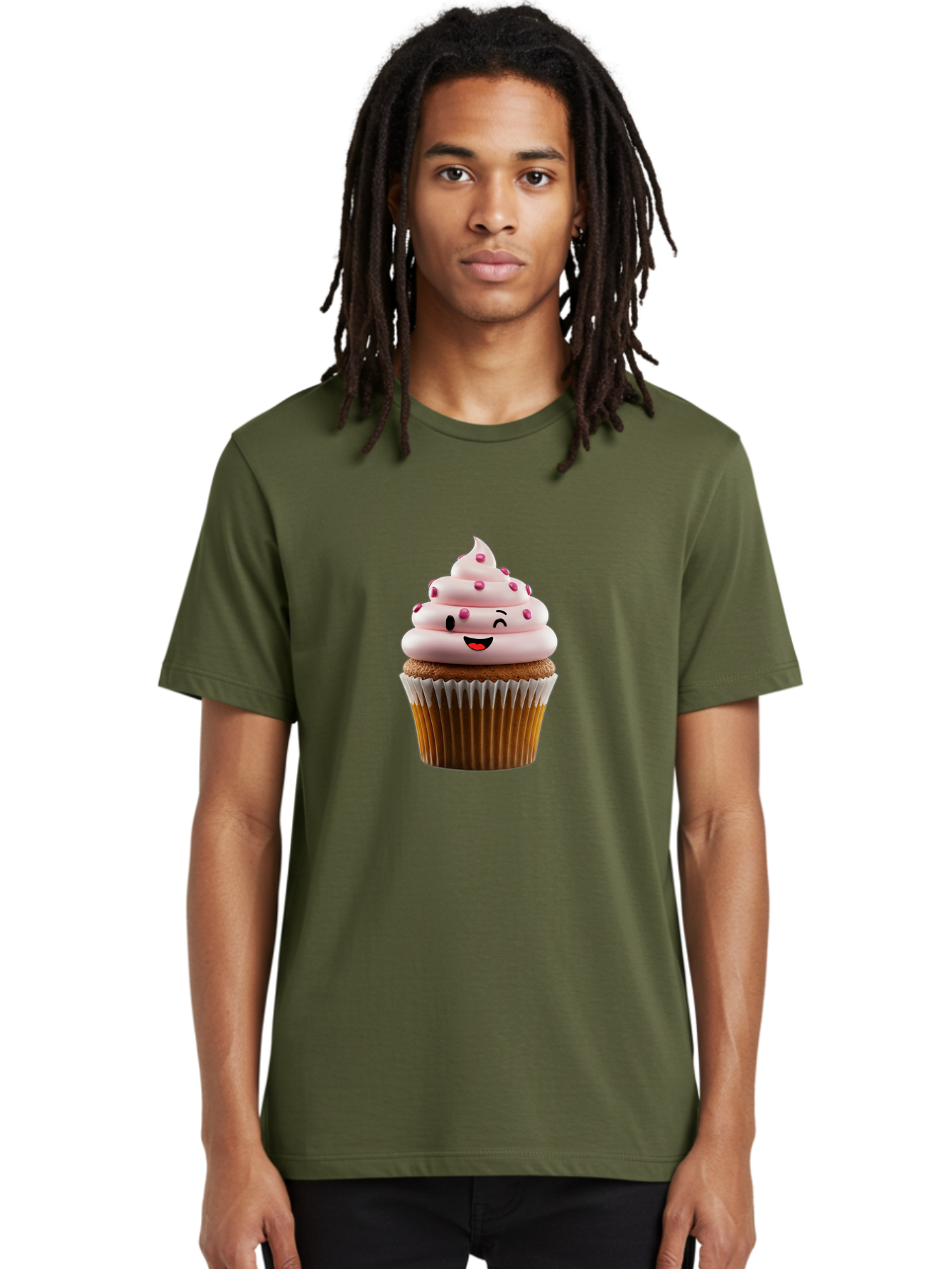 Cupcake-1 Men'S Graphic Tee, 100% Cotton, Comfortable Casual Summer Wear, Machine Washable, Vintage Camera, Old Camera, Antique Camera, Black Camera, Classic Photography, Photography Equipment, Nostalgic Device, Film Camera, Camera Art Bam186