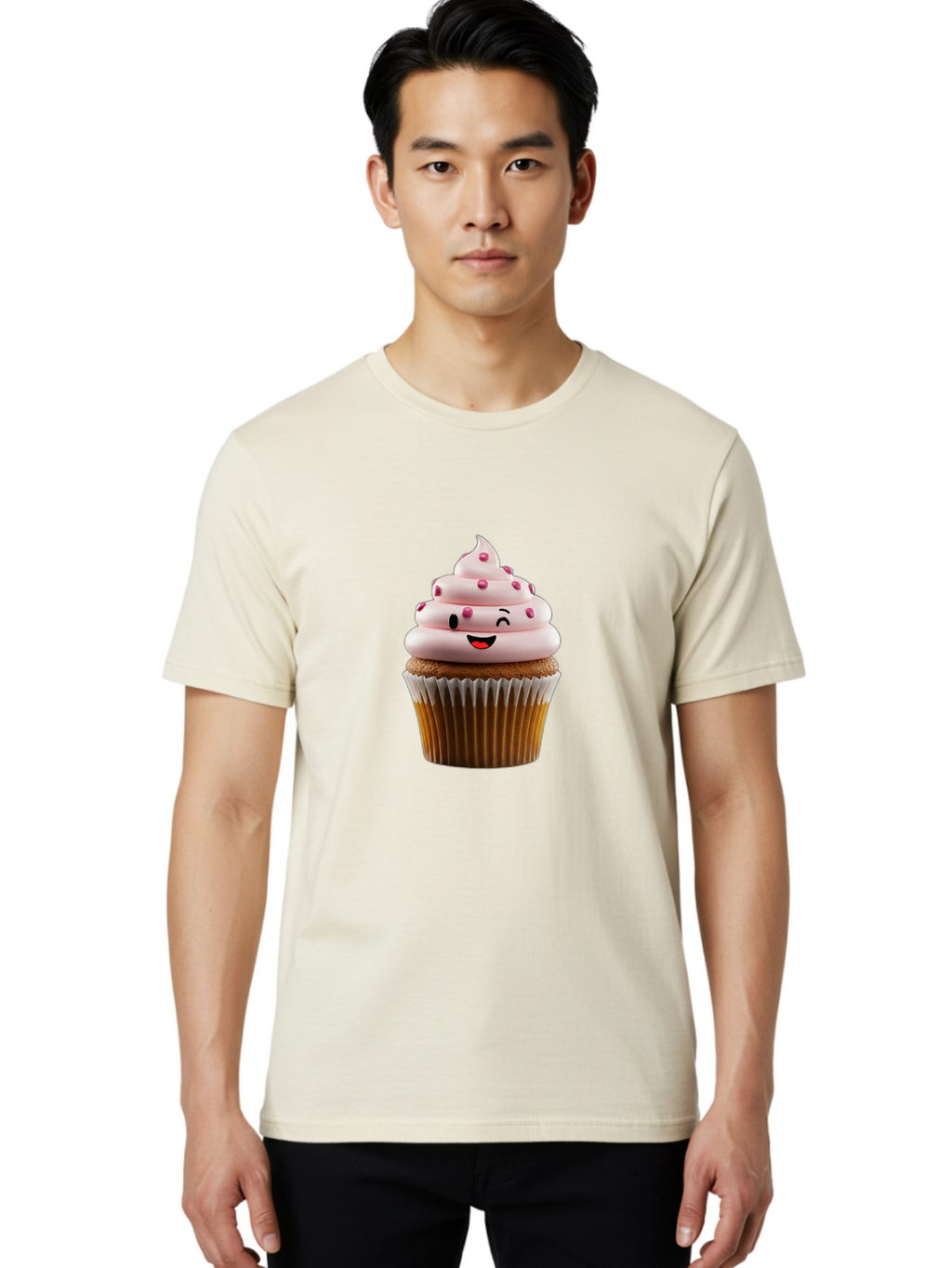 Cupcake-1 Men'S Graphic Tee, 100% Cotton, Comfortable Casual Summer Wear, Machine Washable, Vintage Camera, Old Camera, Antique Camera, Black Camera, Classic Photography, Photography Equipment, Nostalgic Device, Film Camera, Camera Art Bam186