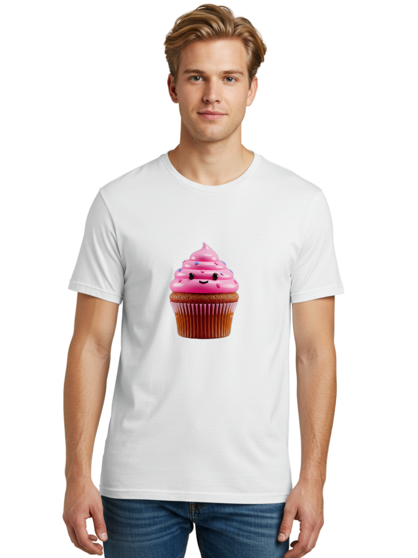 Cupcake-2 Men'S Graphic Tee, 100% Cotton, Comfortable Casual Summer Wear, Machine Washable, Vintage Camera, Old Camera, Antique Camera, Black Camera, Classic Photography, Photography Equipment, Nostalgic Device, Film Camera, Camera Art Bam187