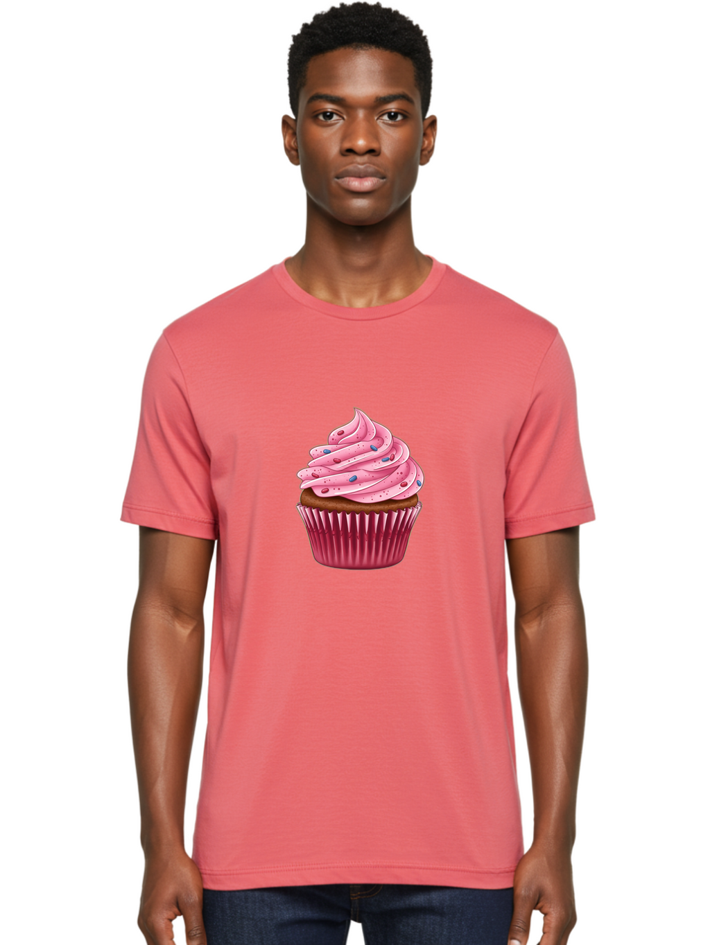 Cupcake-3 Men'S Graphic Tee, 100% Cotton, Comfortable Casual Summer Wear, Machine Washable, Vintage Camera, Old Camera, Antique Camera, Black Camera, Classic Photography, Photography Equipment, Nostalgic Device, Film Camera, Camera Art Bam188
