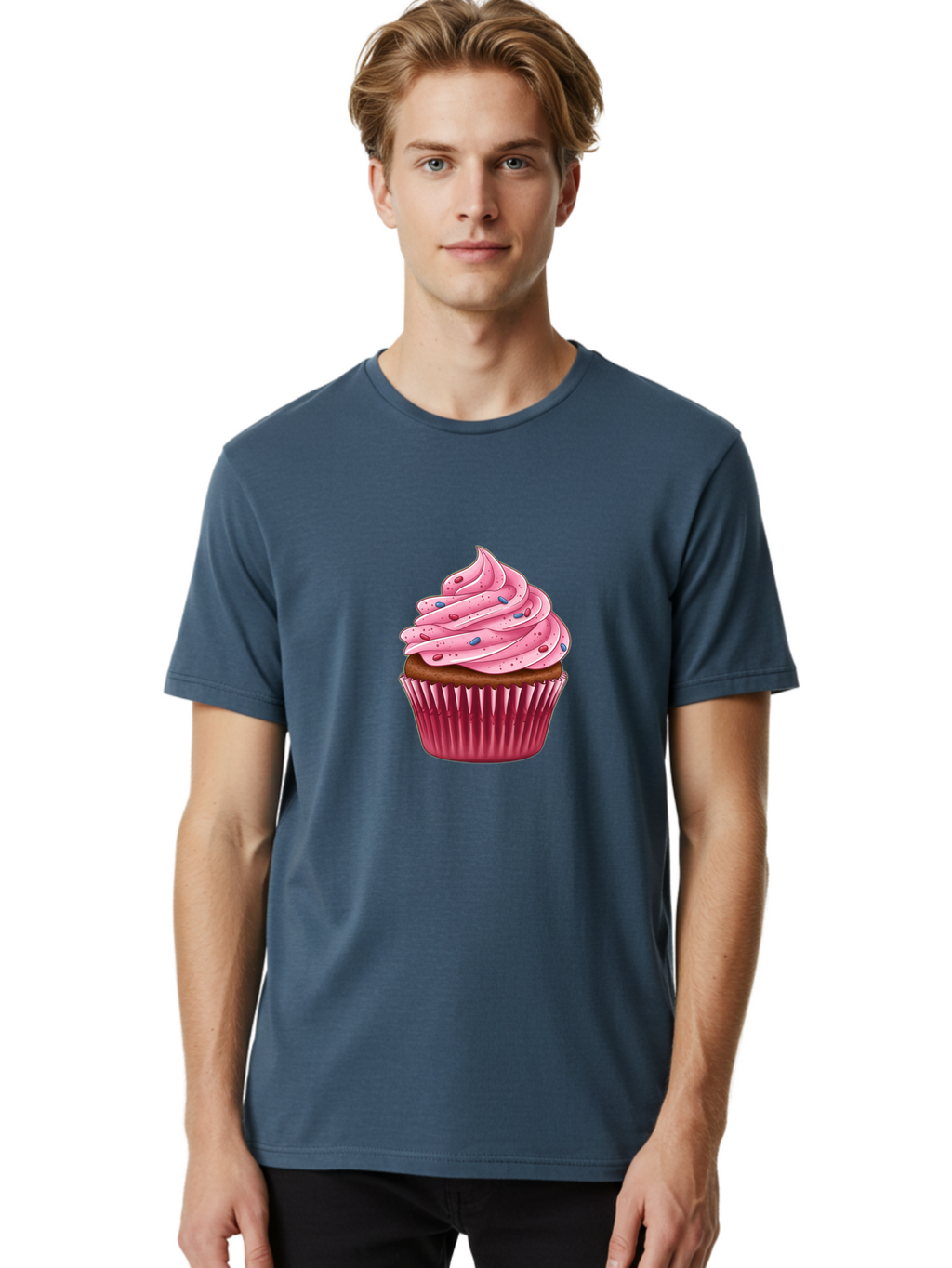 Cupcake-3 Men'S Graphic Tee, 100% Cotton, Comfortable Casual Summer Wear, Machine Washable, Vintage Camera, Old Camera, Antique Camera, Black Camera, Classic Photography, Photography Equipment, Nostalgic Device, Film Camera, Camera Art Bam188