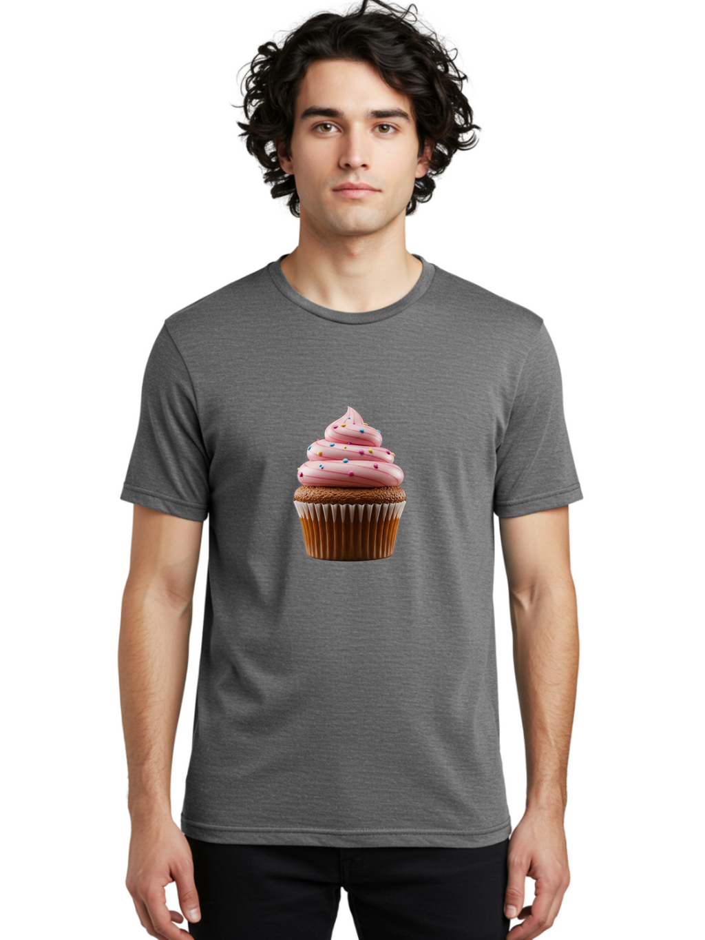 Cupcake-4 Men'S Graphic Tee, 100% Cotton, Comfortable Casual Summer Wear, Machine Washable, Vintage Camera, Old Camera, Antique Camera, Black Camera, Classic Photography, Photography Equipment, Nostalgic Device, Film Camera, Camera Art Bam189
