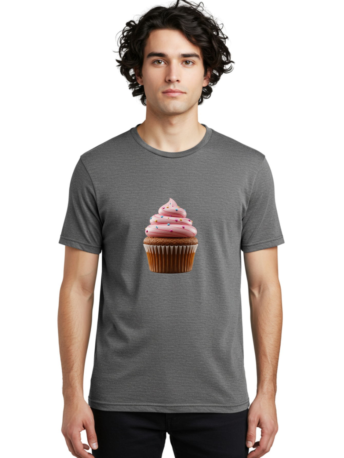 Cupcake-4 Men'S Graphic Tee, 100% Cotton, Comfortable Casual Summer Wear, Machine Washable, Vintage Camera, Old Camera, Antique Camera, Black Camera, Classic Photography, Photography Equipment, Nostalgic Device, Film Camera, Camera Art Bam189