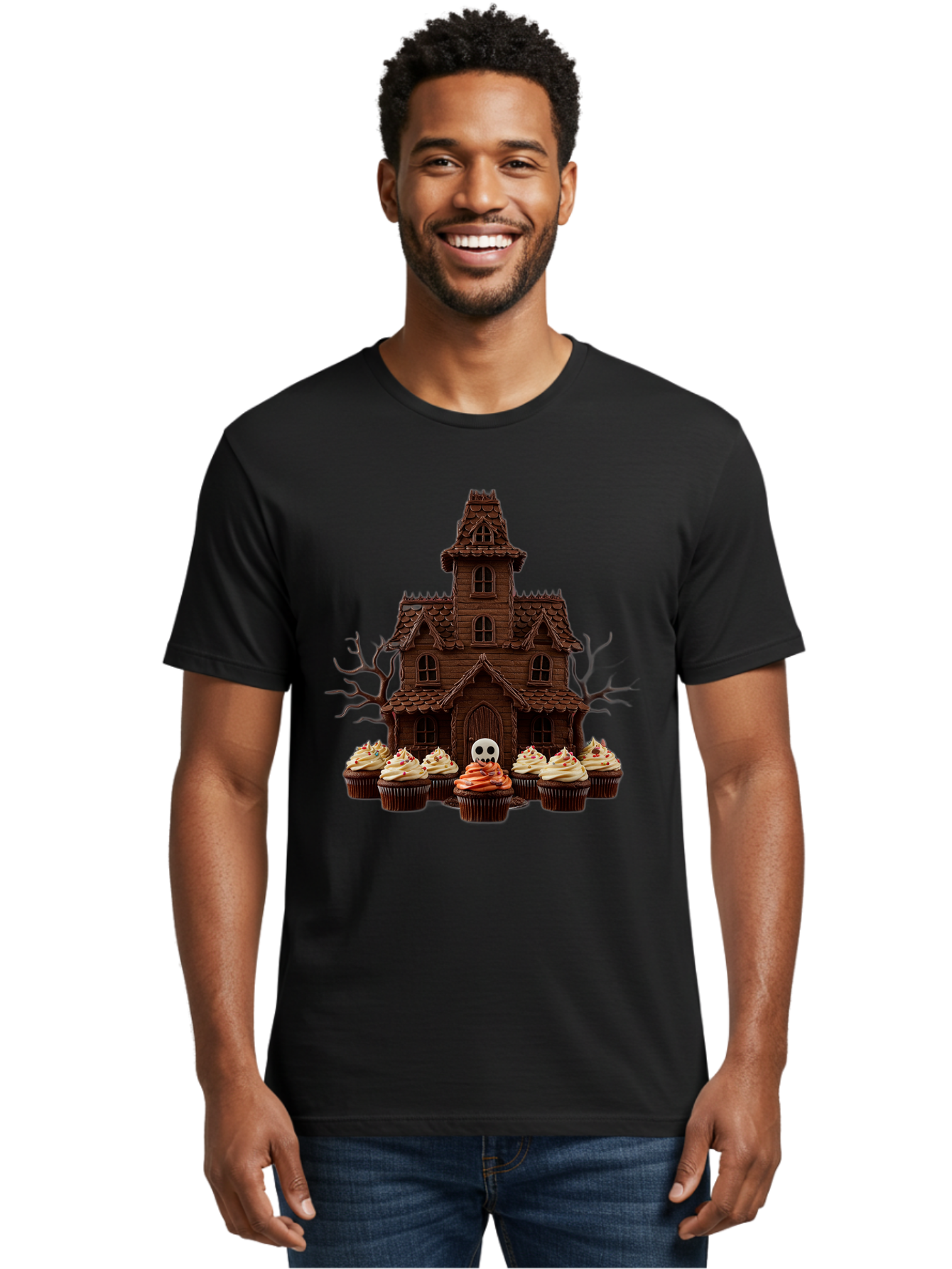Cupcake-Haunted-House Men'S Graphic Tee, 100% Cotton, Comfortable Casual Summer Wear, Machine Washable, Vintage Camera, Old Camera, Antique Camera, Black Camera, Classic Photography, Photography Equipment, Nostalgic Device, Film Camera, Bam191