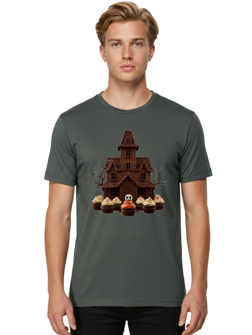 Cupcake-Haunted-House Men'S Graphic Tee, 100% Cotton, Comfortable Casual Summer Wear, Machine Washable, Vintage Camera, Old Camera, Antique Camera, Black Camera, Classic Photography, Photography Equipment, Nostalgic Device, Film Camera, Bam191