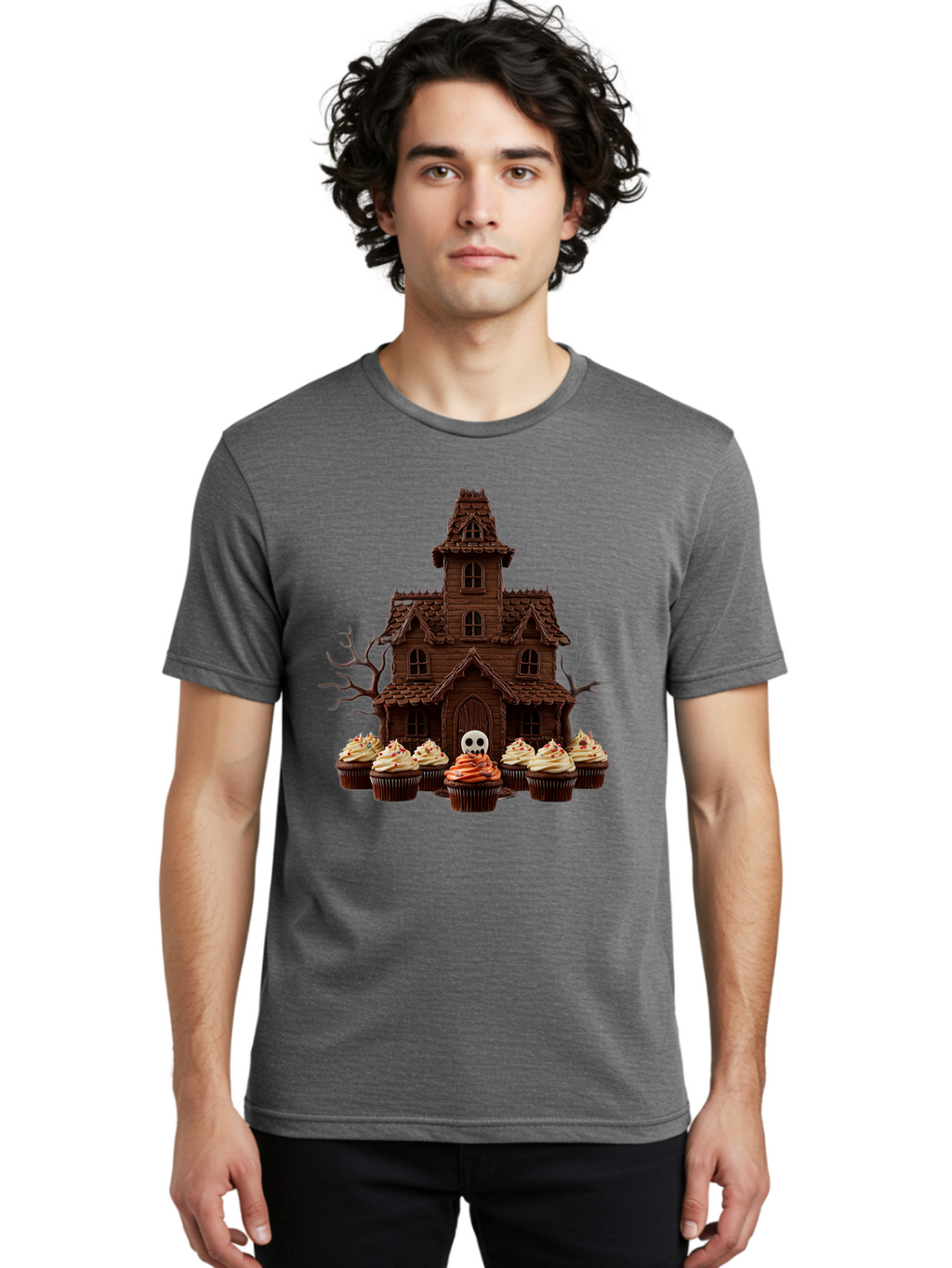 Cupcake-Haunted-House Men'S Graphic Tee, 100% Cotton, Comfortable Casual Summer Wear, Machine Washable, Vintage Camera, Old Camera, Antique Camera, Black Camera, Classic Photography, Photography Equipment, Nostalgic Device, Film Camera, Bam191