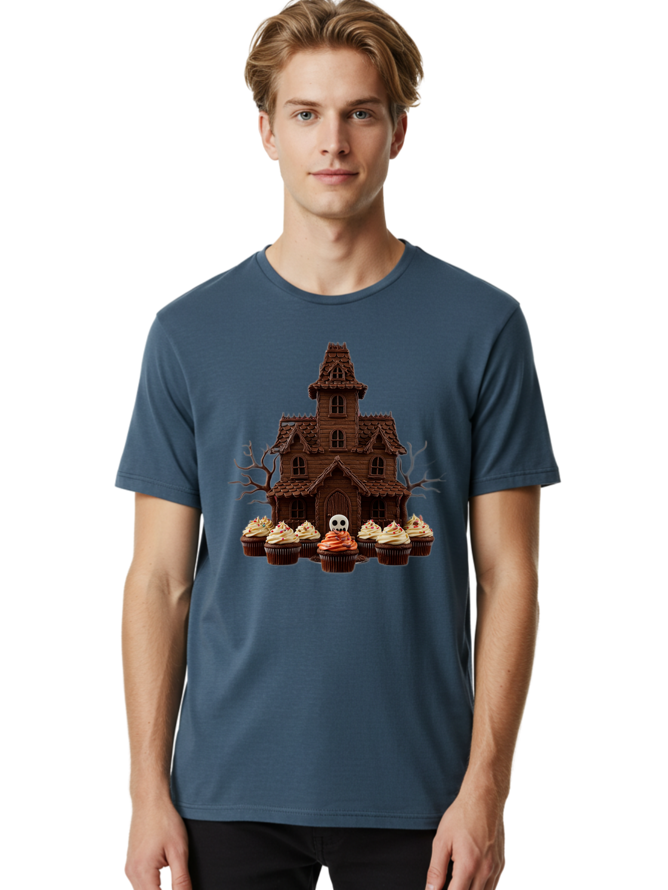 Cupcake-Haunted-House Men'S Graphic Tee, 100% Cotton, Comfortable Casual Summer Wear, Machine Washable, Vintage Camera, Old Camera, Antique Camera, Black Camera, Classic Photography, Photography Equipment, Nostalgic Device, Film Camera, Bam191