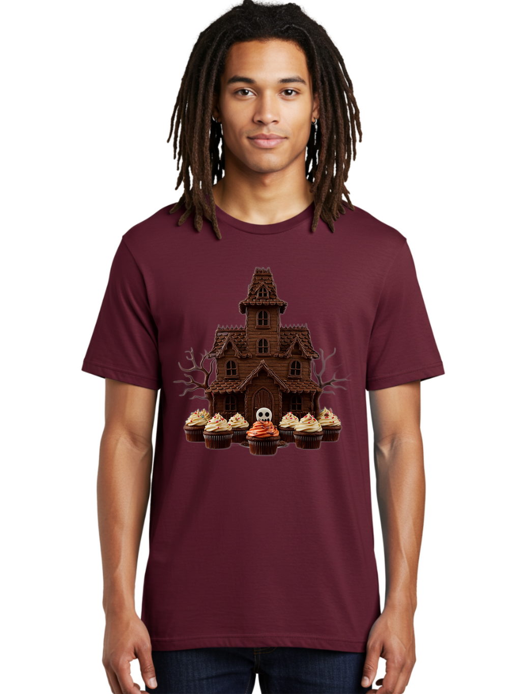 Cupcake-Haunted-House Men'S Graphic Tee, 100% Cotton, Comfortable Casual Summer Wear, Machine Washable, Vintage Camera, Old Camera, Antique Camera, Black Camera, Classic Photography, Photography Equipment, Nostalgic Device, Film Camera, Bam191