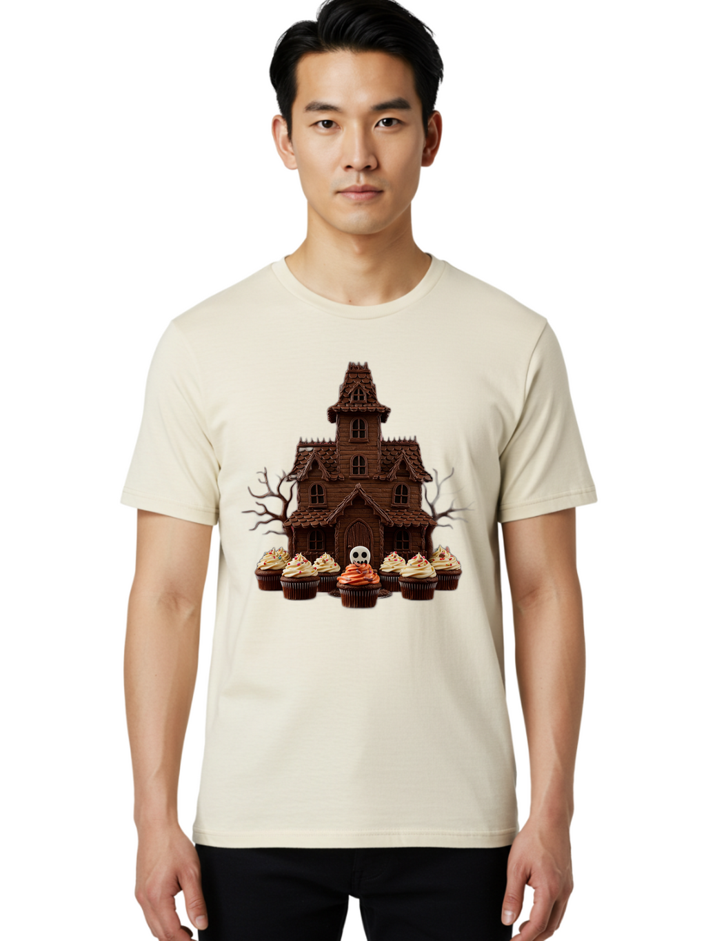 Cupcake-Haunted-House Men'S Graphic Tee, 100% Cotton, Comfortable Casual Summer Wear, Machine Washable, Vintage Camera, Old Camera, Antique Camera, Black Camera, Classic Photography, Photography Equipment, Nostalgic Device, Film Camera, Bam191