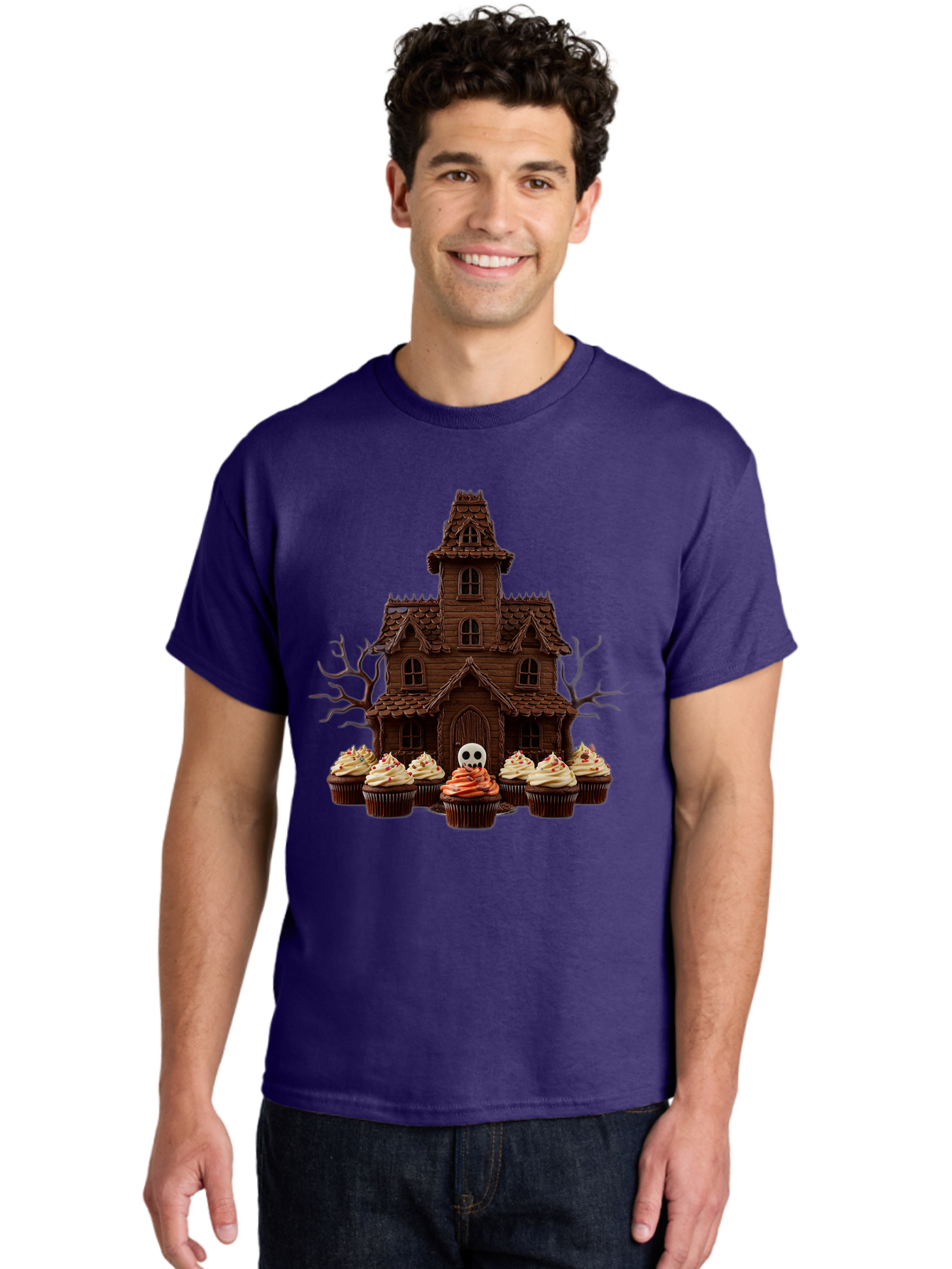 Cupcake-Haunted-House Men'S Graphic Tee, 100% Cotton, Comfortable Casual Summer Wear, Machine Washable, Vintage Camera, Old Camera, Antique Camera, Black Camera, Classic Photography, Photography Equipment, Nostalgic Device, Film Camera, Bam191
