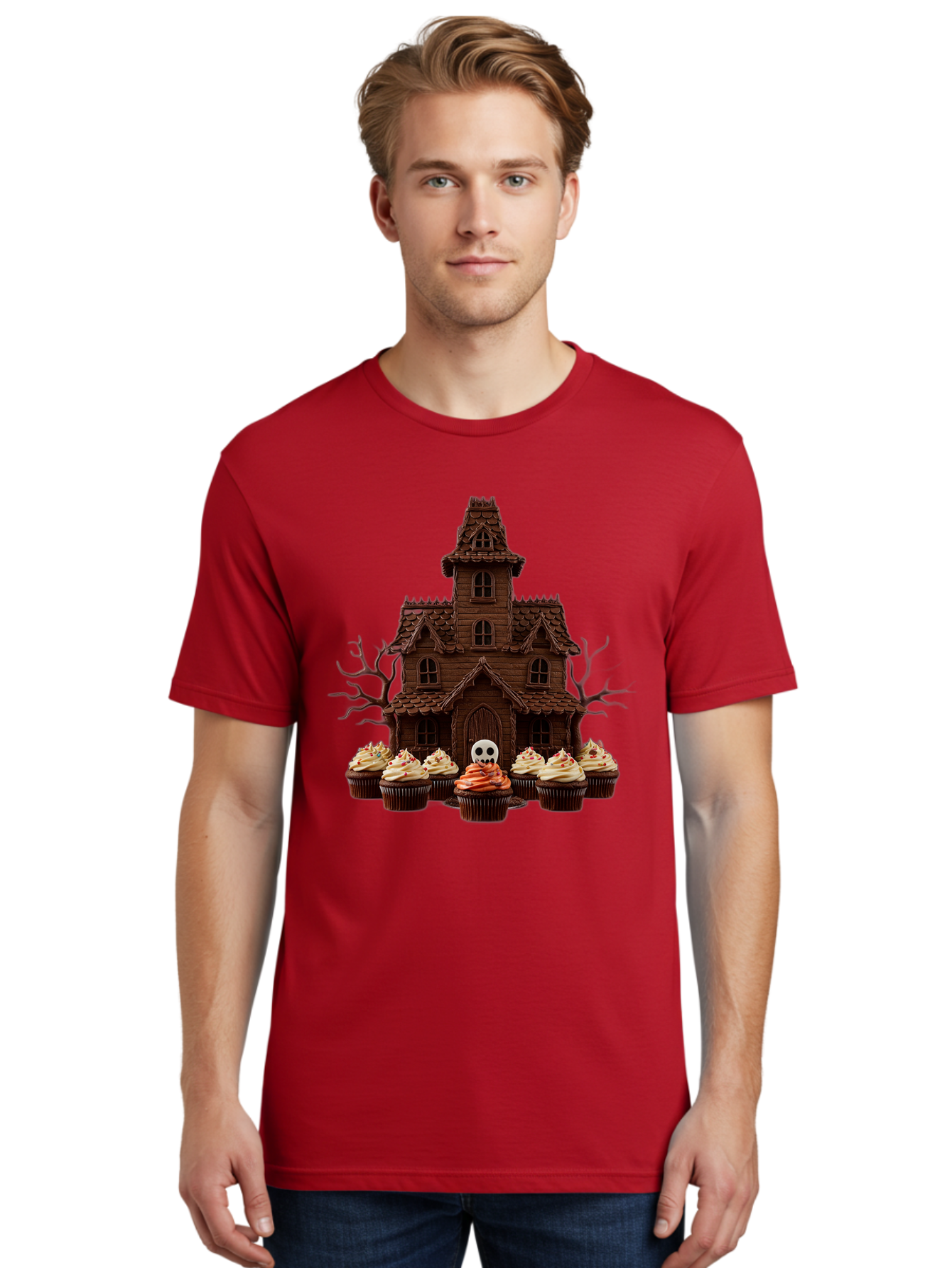 Cupcake-Haunted-House Men'S Graphic Tee, 100% Cotton, Comfortable Casual Summer Wear, Machine Washable, Vintage Camera, Old Camera, Antique Camera, Black Camera, Classic Photography, Photography Equipment, Nostalgic Device, Film Camera, Bam191