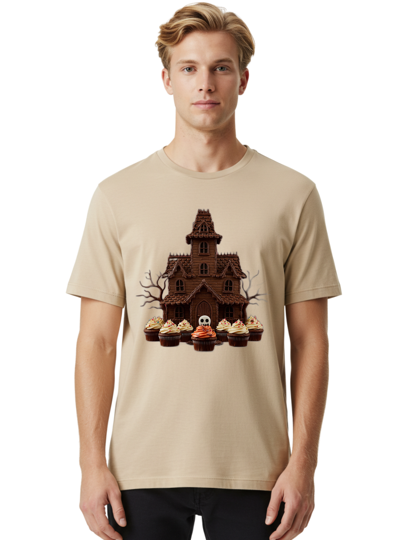 Cupcake-Haunted-House Men'S Graphic Tee, 100% Cotton, Comfortable Casual Summer Wear, Machine Washable, Vintage Camera, Old Camera, Antique Camera, Black Camera, Classic Photography, Photography Equipment, Nostalgic Device, Film Camera, Bam191
