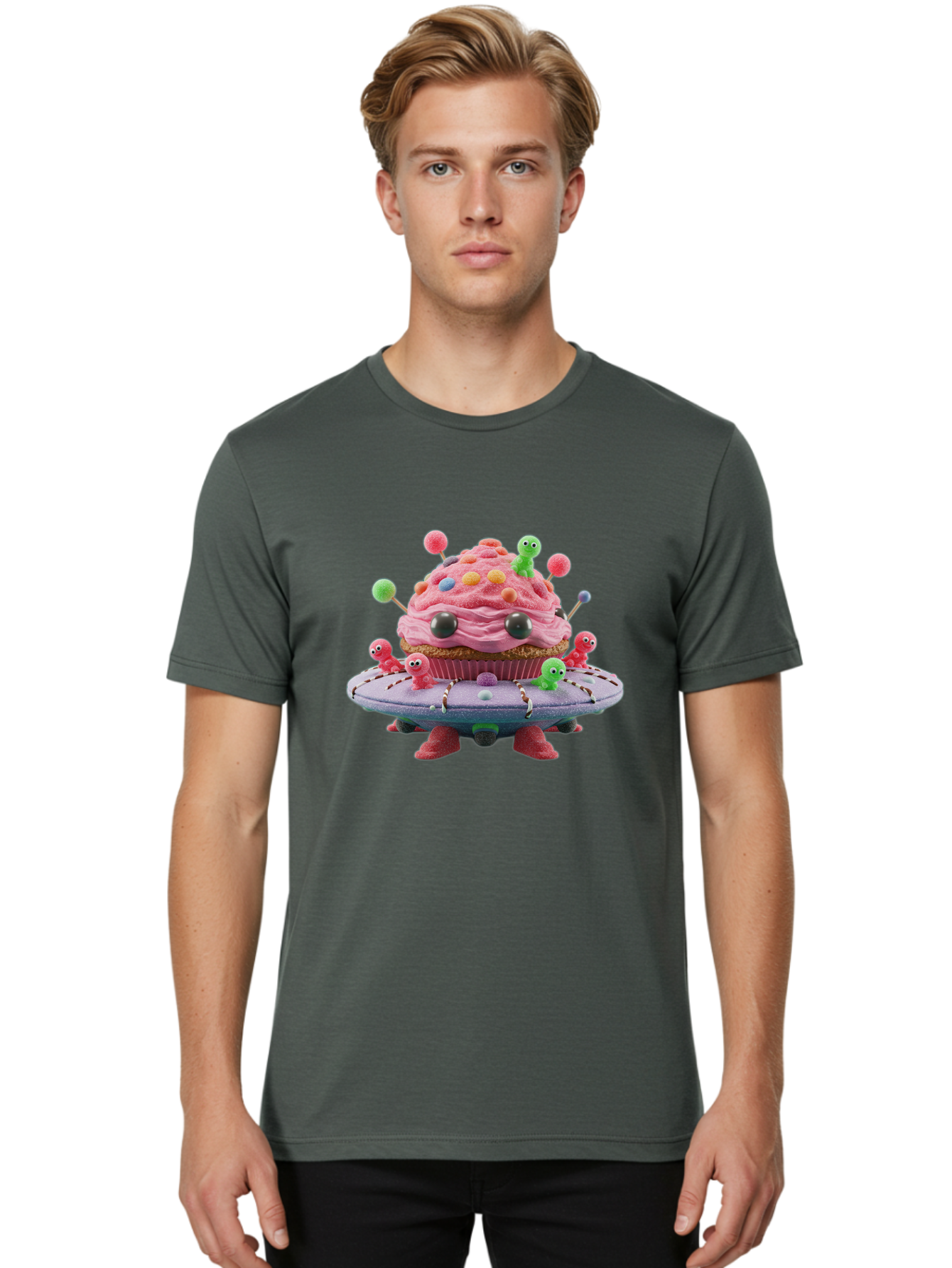 Cupcake-Ufo Men'S Graphic Tee, 100% Cotton, Comfortable Casual Summer Wear, Machine Washable, Vintage Camera, Old Camera, Antique Camera, Black Camera, Classic Photography, Photography Equipment, Nostalgic Device, Film Camera, Camera Art Bam195