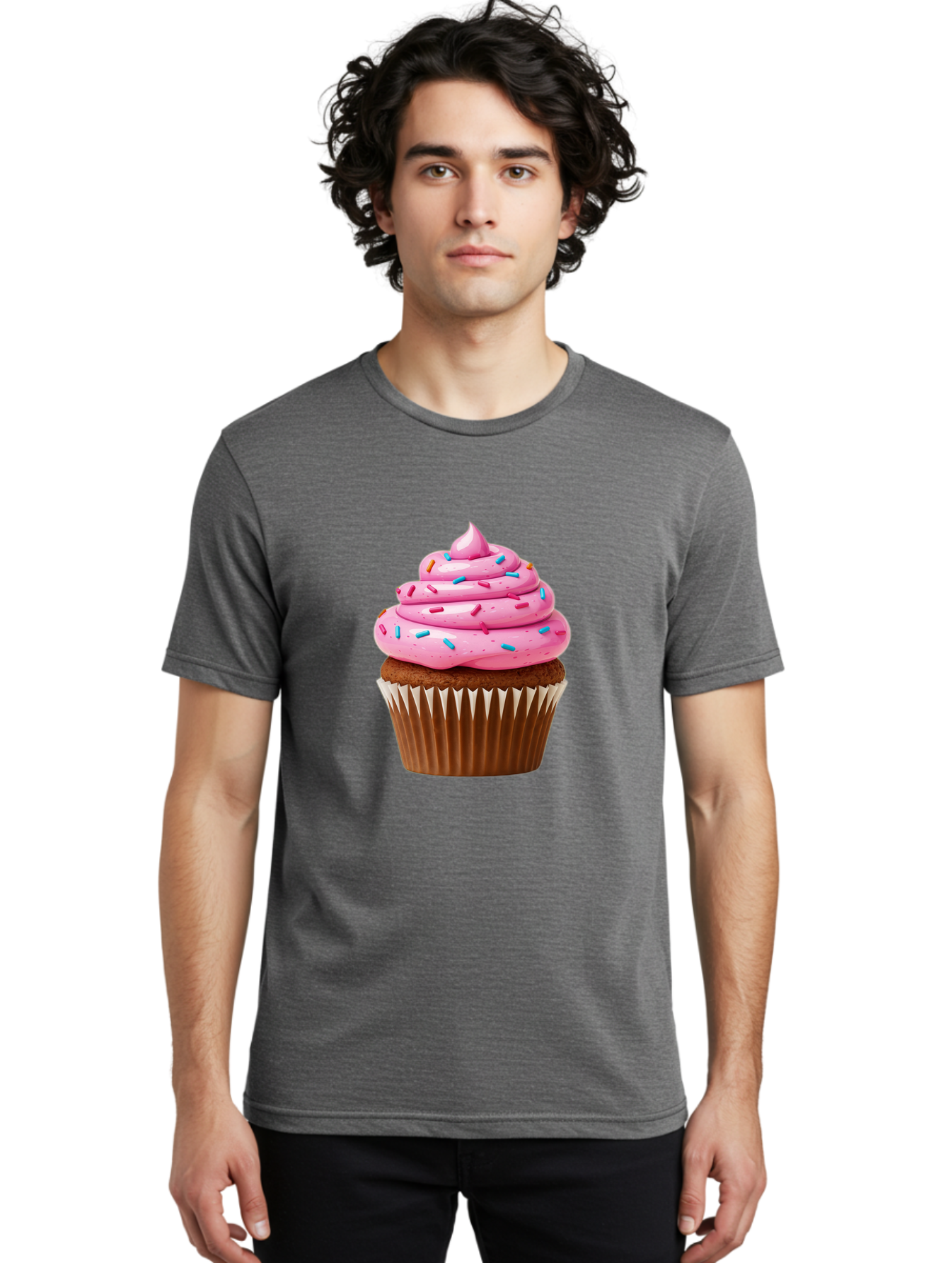 Cupcake-With-Pink-Frosting Men'S Graphic Tee, 100% Cotton, Comfortable Casual Summer Wear, Machine Washable, Vintage Camera, Old Camera, Antique Camera, Black Camera, Classic Photography, Photography Equipment, Nostalgic Device, Film Camera, Bam196