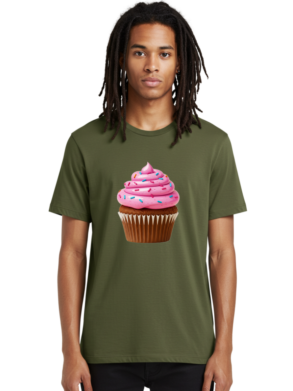 Cupcake-With-Pink-Frosting Men'S Graphic Tee, 100% Cotton, Comfortable Casual Summer Wear, Machine Washable, Vintage Camera, Old Camera, Antique Camera, Black Camera, Classic Photography, Photography Equipment, Nostalgic Device, Film Camera, Bam196