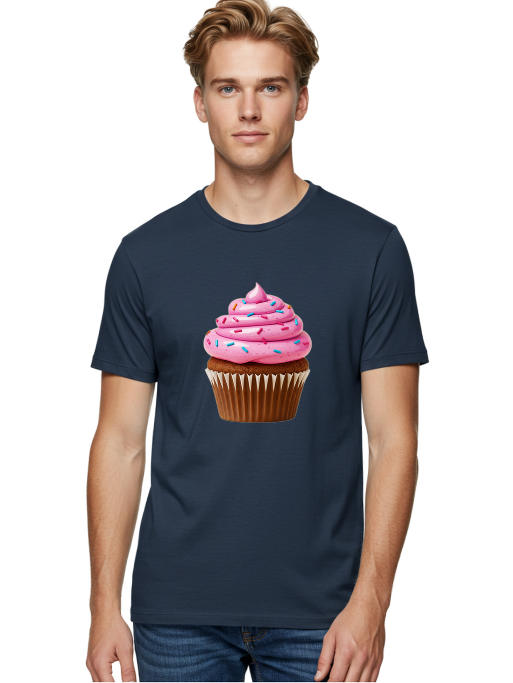 Cupcake-With-Pink-Frosting Men'S Graphic Tee, 100% Cotton, Comfortable Casual Summer Wear, Machine Washable, Vintage Camera, Old Camera, Antique Camera, Black Camera, Classic Photography, Photography Equipment, Nostalgic Device, Film Camera, Bam196