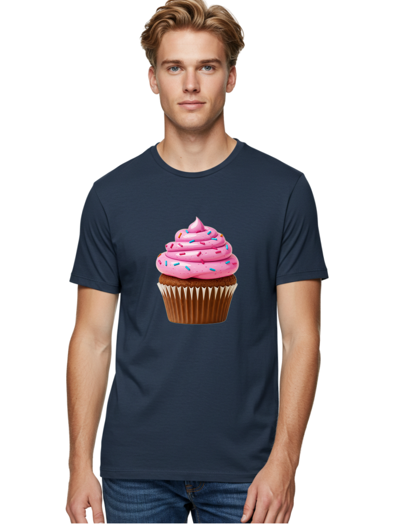 Cupcake-With-Pink-Frosting Men'S Graphic Tee, 100% Cotton, Comfortable Casual Summer Wear, Machine Washable, Vintage Camera, Old Camera, Antique Camera, Black Camera, Classic Photography, Photography Equipment, Nostalgic Device, Film Camera, Bam196