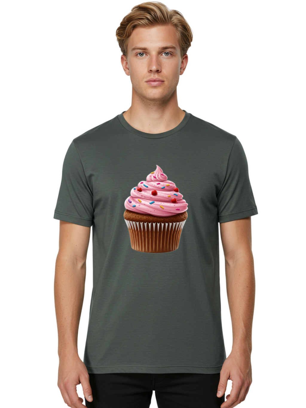 Cupcake-With-Sprinkles Men'S Graphic Tee, 100% Cotton, Comfortable Casual Summer Wear, Machine Washable, Vintage Camera, Old Camera, Antique Camera, Black Camera, Classic Photography, Photography Equipment, Nostalgic Device, Film Camera, Bam197