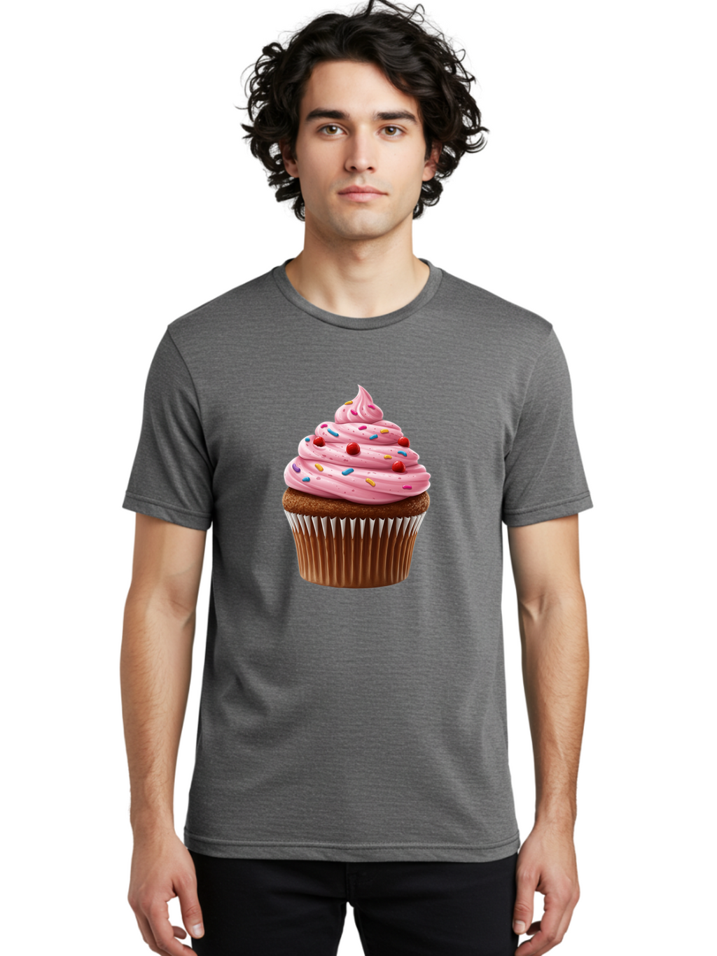 Cupcake-With-Sprinkles Men'S Graphic Tee, 100% Cotton, Comfortable Casual Summer Wear, Machine Washable, Vintage Camera, Old Camera, Antique Camera, Black Camera, Classic Photography, Photography Equipment, Nostalgic Device, Film Camera, Bam197