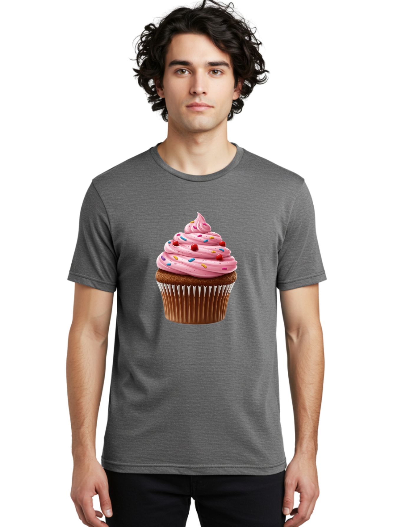Cupcake-With-Sprinkles Men'S Graphic Tee, 100% Cotton, Comfortable Casual Summer Wear, Machine Washable, Vintage Camera, Old Camera, Antique Camera, Black Camera, Classic Photography, Photography Equipment, Nostalgic Device, Film Camera, Bam197