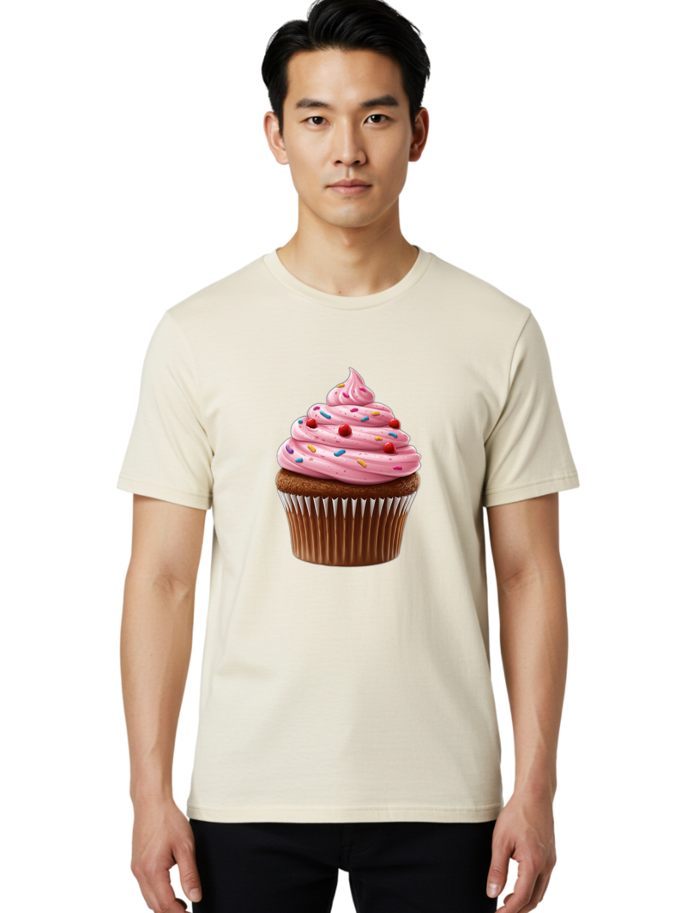Cupcake-With-Sprinkles Men'S Graphic Tee, 100% Cotton, Comfortable Casual Summer Wear, Machine Washable, Vintage Camera, Old Camera, Antique Camera, Black Camera, Classic Photography, Photography Equipment, Nostalgic Device, Film Camera, Bam197