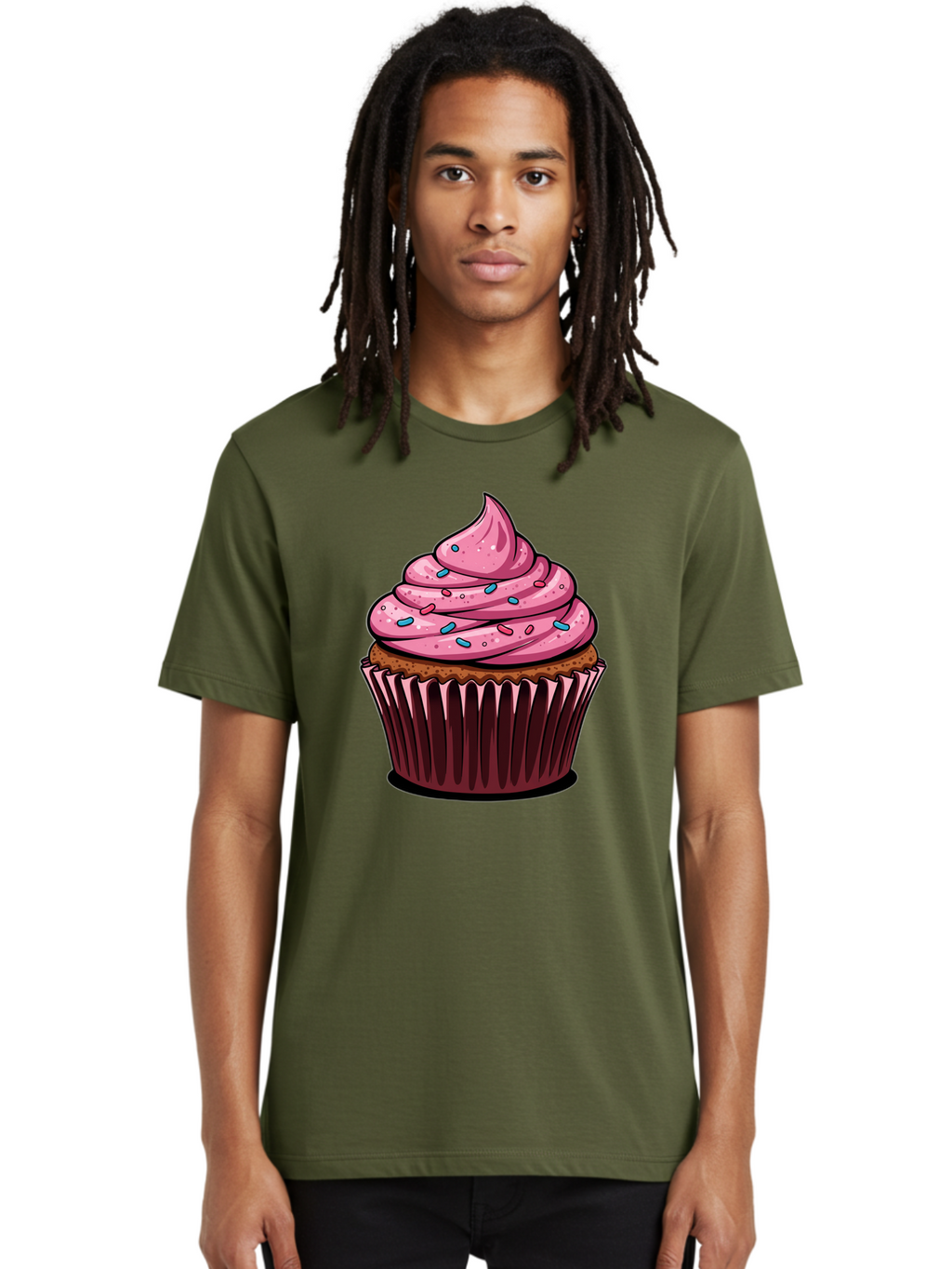 Cupcake Men'S Graphic Tee, 100% Cotton, Comfortable Casual Summer Wear, Machine Washable, Vintage Camera, Old Camera, Antique Camera, Black Camera, Classic Photography, Photography Equipment, Nostalgic Device, Film Camera, Camera Art Bam198