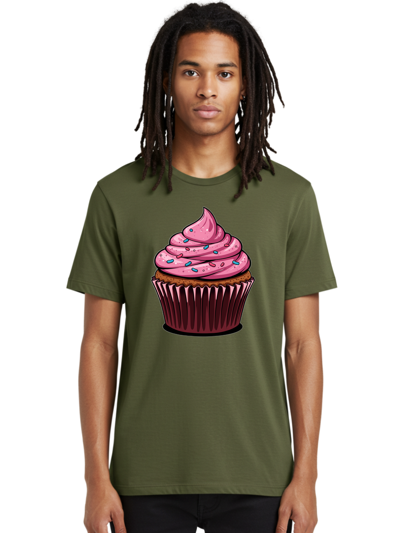 Cupcake Men'S Graphic Tee, 100% Cotton, Comfortable Casual Summer Wear, Machine Washable, Vintage Camera, Old Camera, Antique Camera, Black Camera, Classic Photography, Photography Equipment, Nostalgic Device, Film Camera, Camera Art Bam198