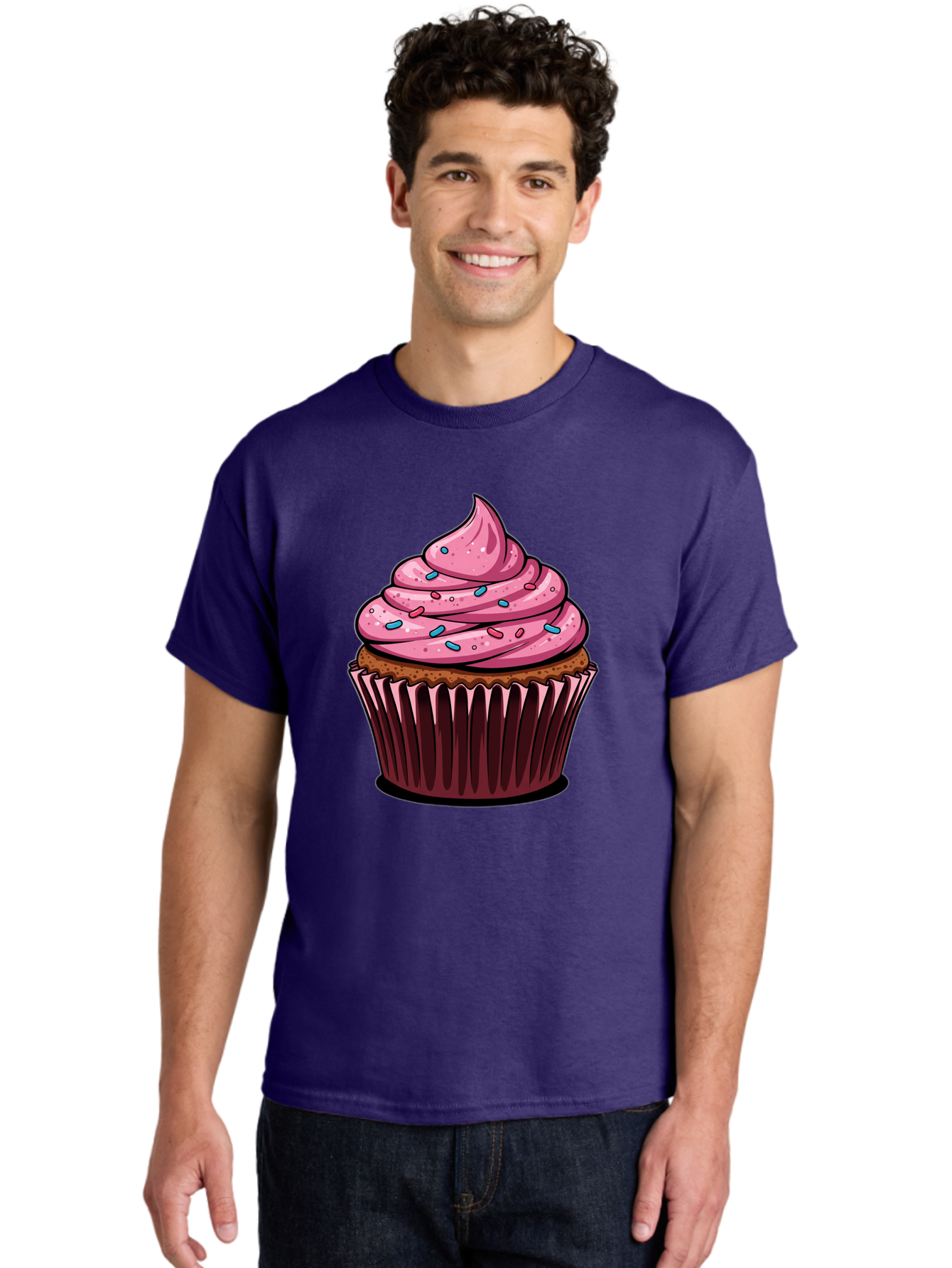 Cupcake Men'S Graphic Tee, 100% Cotton, Comfortable Casual Summer Wear, Machine Washable, Vintage Camera, Old Camera, Antique Camera, Black Camera, Classic Photography, Photography Equipment, Nostalgic Device, Film Camera, Camera Art Bam198