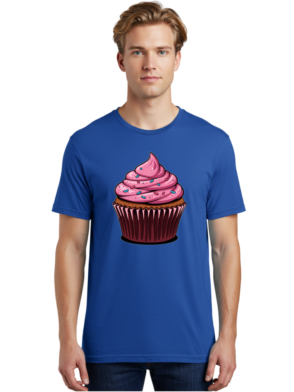 Cupcake Men'S Graphic Tee, 100% Cotton, Comfortable Casual Summer Wear, Machine Washable, Vintage Camera, Old Camera, Antique Camera, Black Camera, Classic Photography, Photography Equipment, Nostalgic Device, Film Camera, Camera Art Bam198